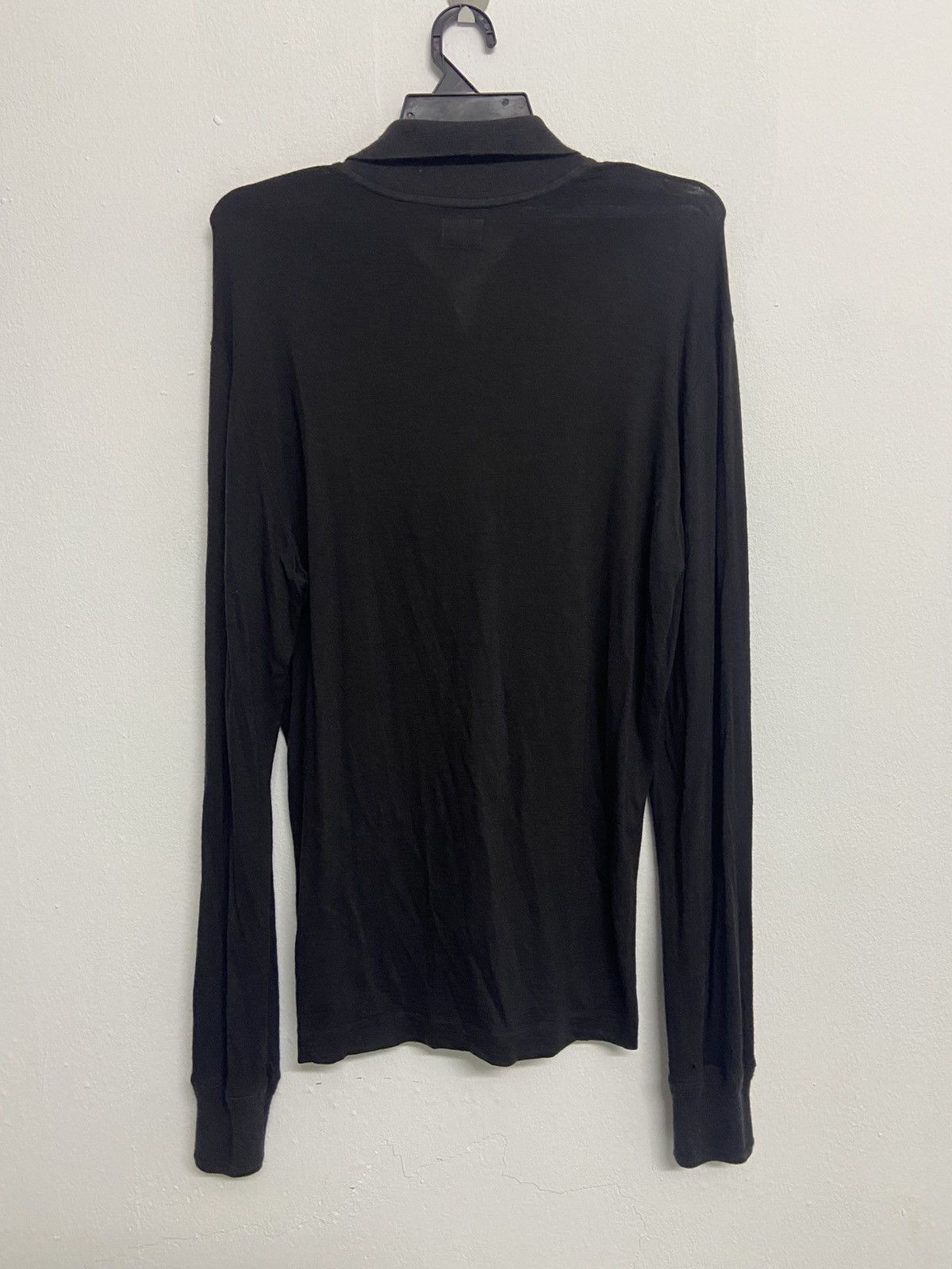 C.P. Company Vintage Cp Company Long Sleeve Polo Shirt Black Wool Size US M / EU 48-50 / 2 - 4 Thumbnail