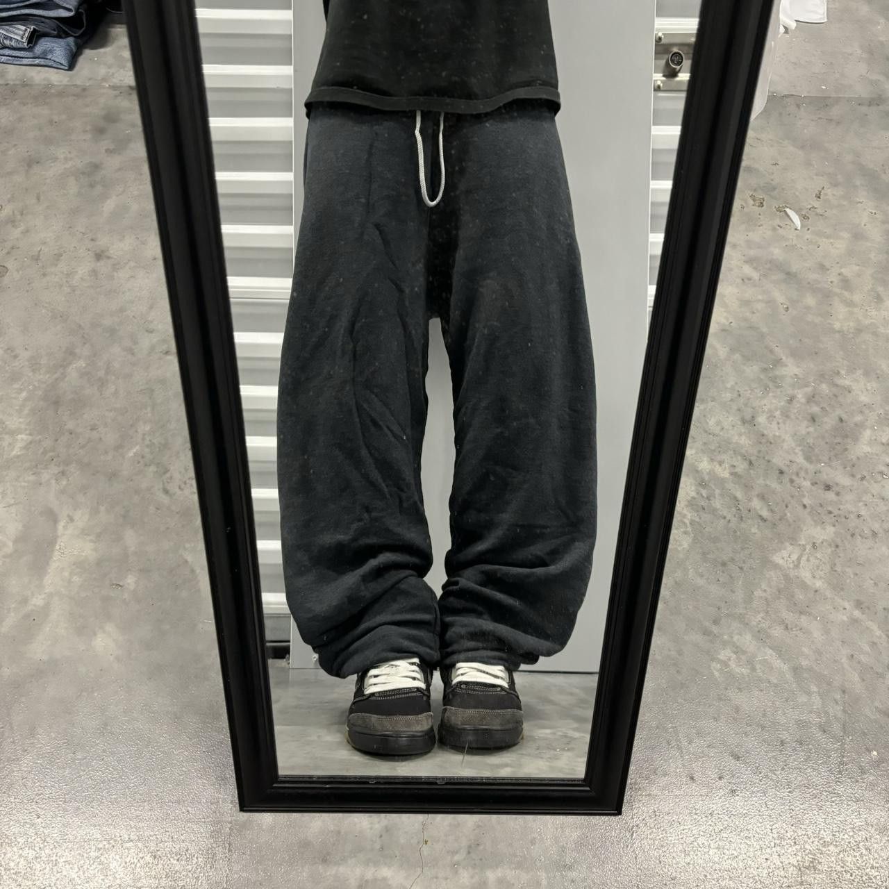 Japanese Brand × Vintage Crazy Vintage Y2K/2000s Grey Skater Essential Sweatpants! Size US 36 / EU 52 - 1 Thumbnail