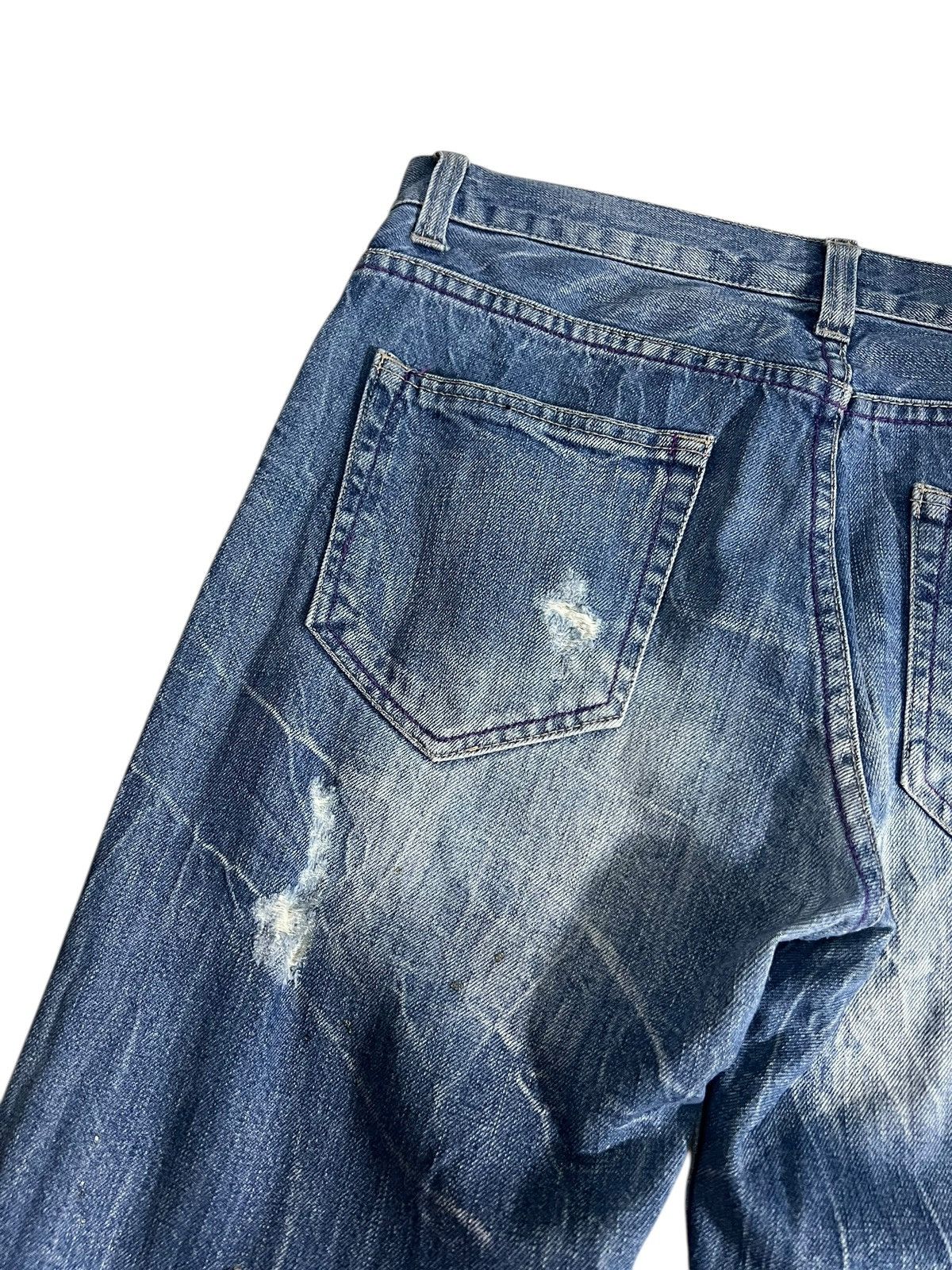If Six Was Nine Flare Jean Nylaus Clothing Distress Claw Faded Super Rare🔥 Size US 33 - 18 Thumbnail
