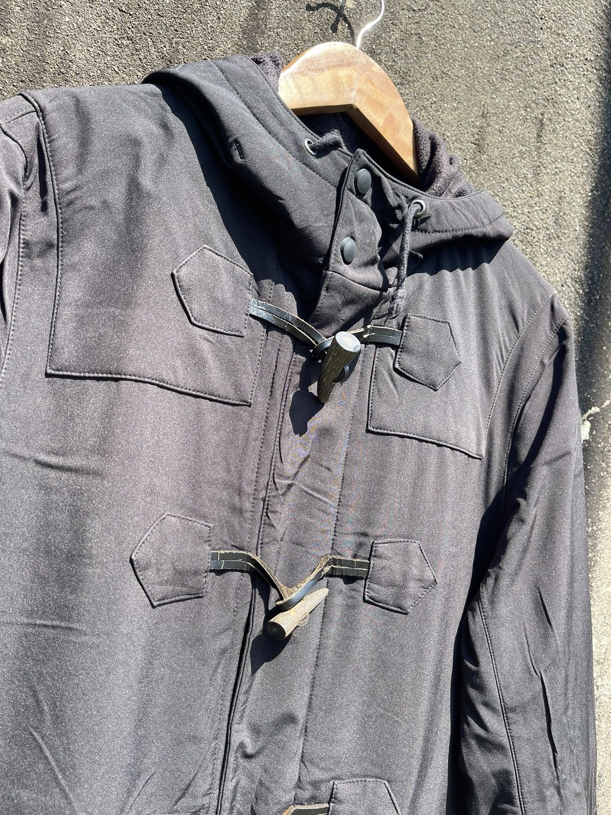 Beams Japan Beams Lights Hooded Toggle Jacket – Black (L) Size US L / EU 52-54 / 3 - 3 Thumbnail