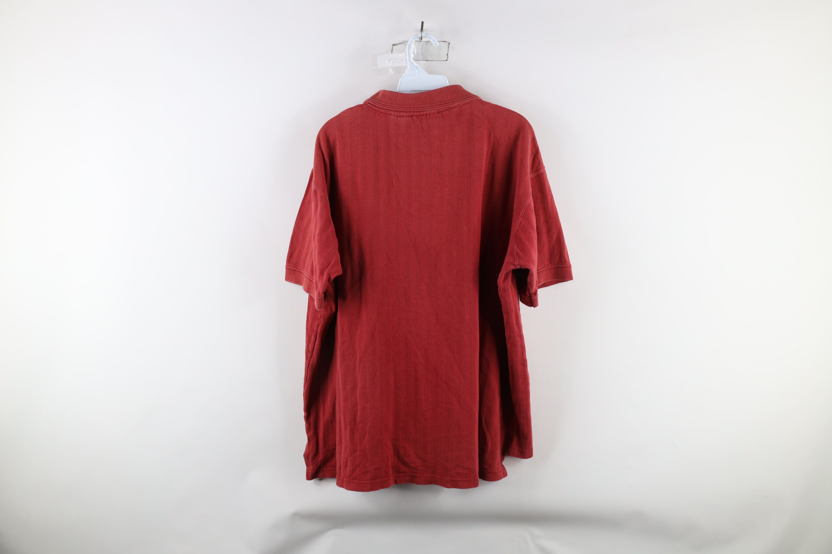 Vintage Vintage 90s Streetwear Knit Collared Pocket Polo Shirt Red Size US XL / EU 56 / 4 - 9 Thumbnail