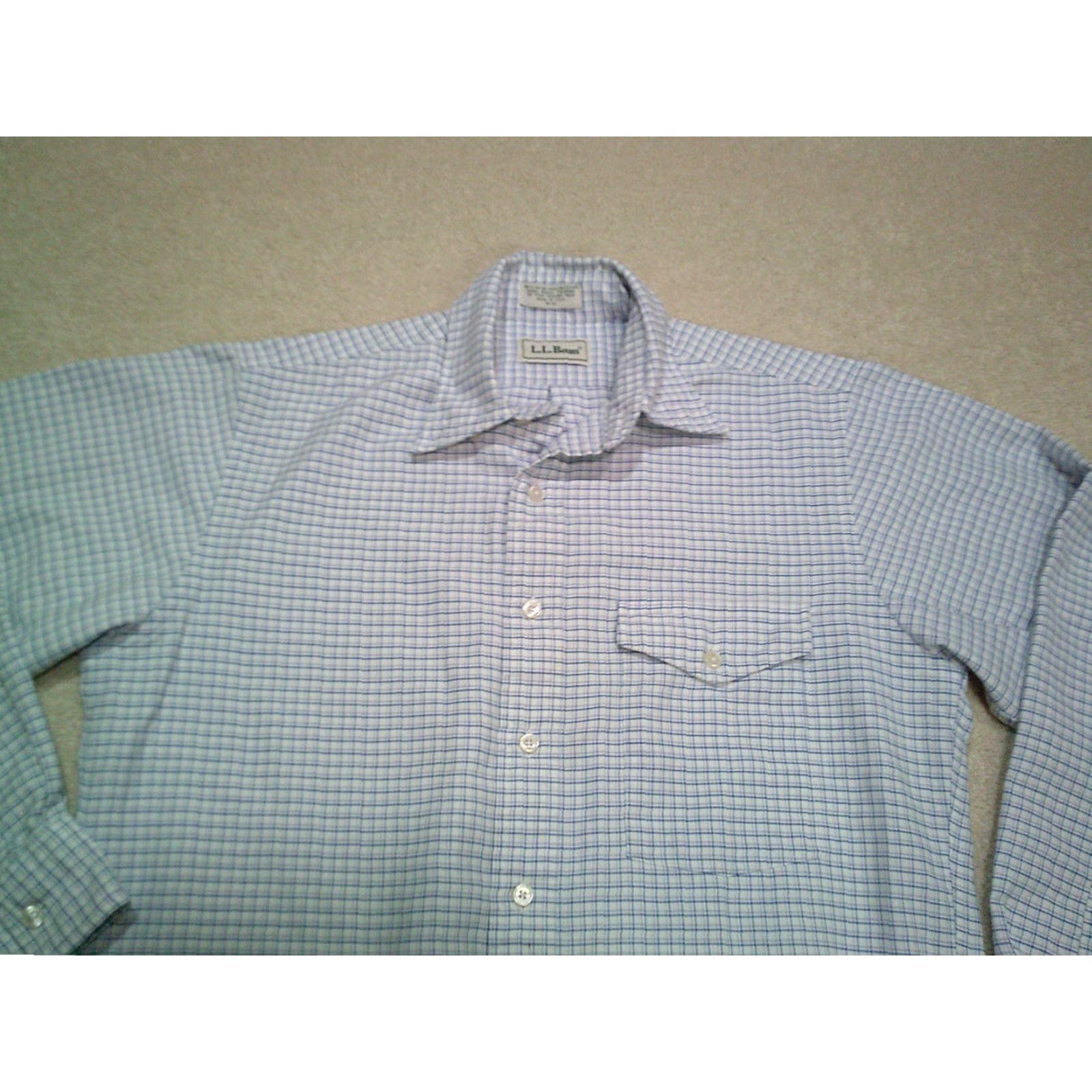 Vintage VINTAGE LL Bean Button-Up Shirt Mens Medium 15.5 Blue Check Pocket 80s Size US M / EU 48-50 / 2 - 3 Thumbnail