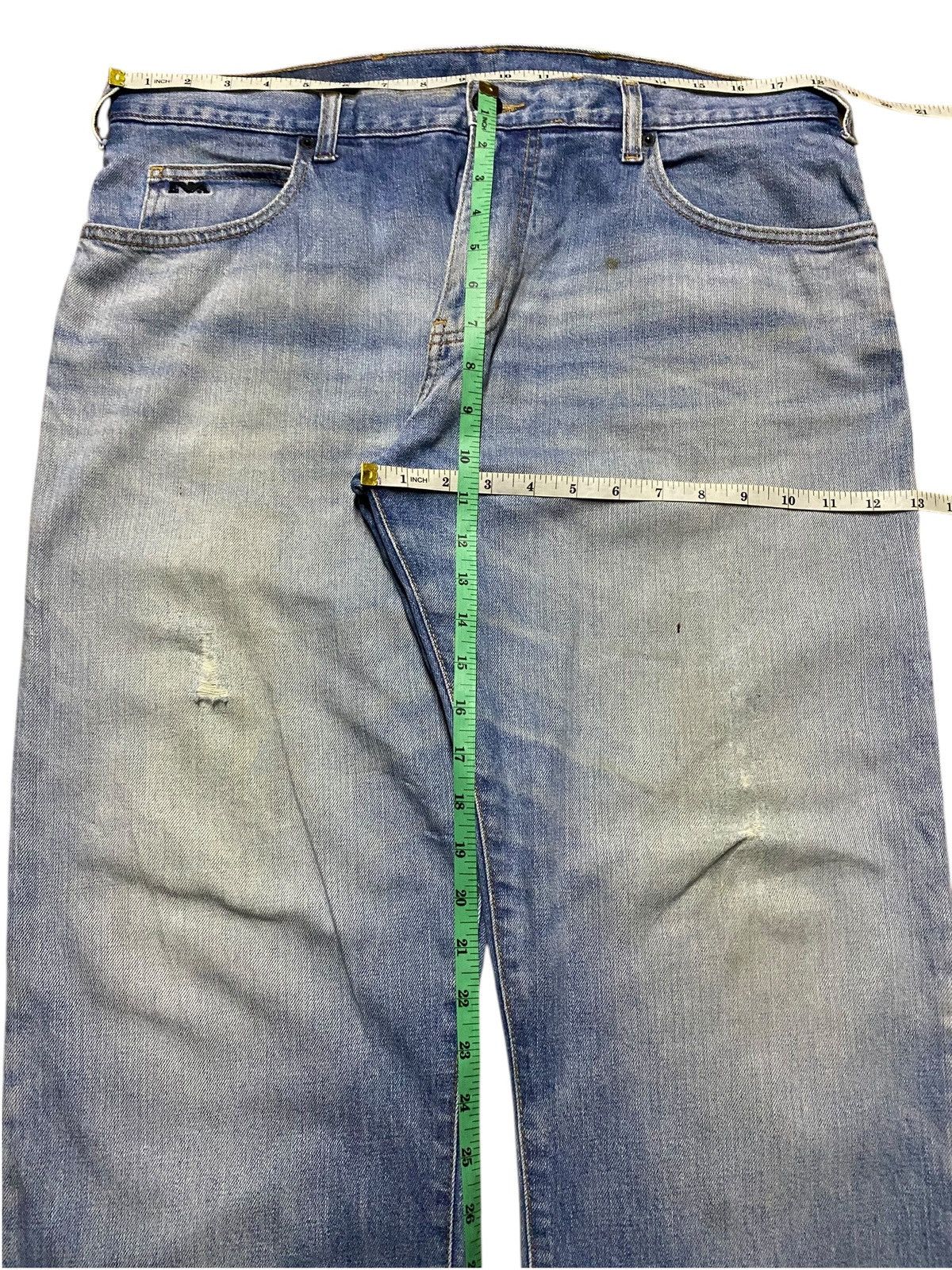 Emporio Armani × Our Legacy Vintage Emporio Armani Faded Wash Distressed Jeans Size US 37 - 12 Thumbnail
