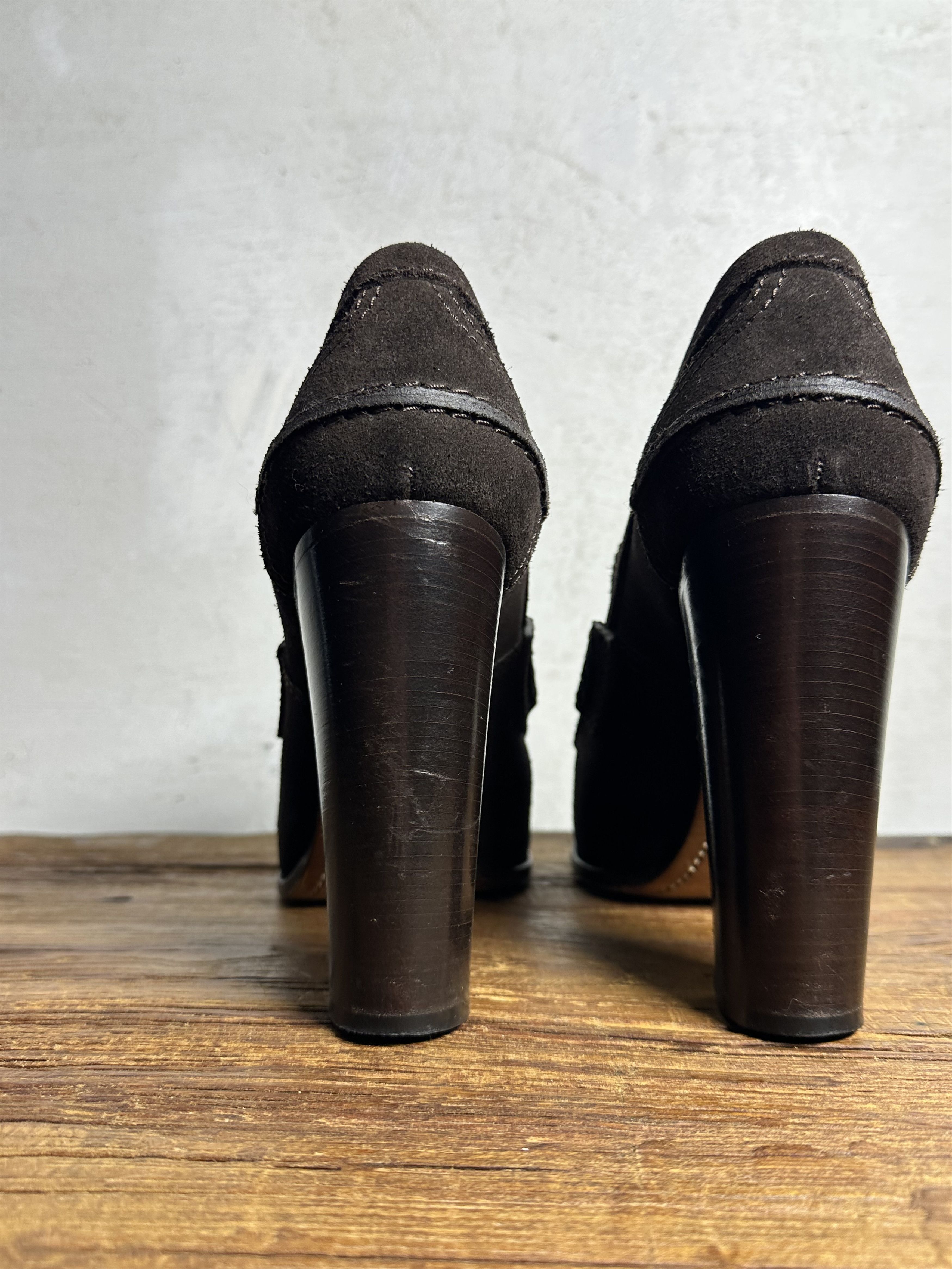 Celine Old Celine Suede Brown Heels Size US 9 / IT 39 - 8 Thumbnail