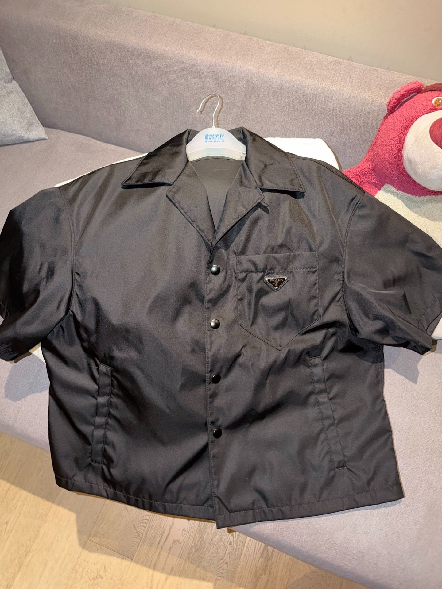 Prada Prada 26SS Black Nylon Short-Sleeve Shirt Size US S / EU 44-46 / 1 - 1 Thumbnail