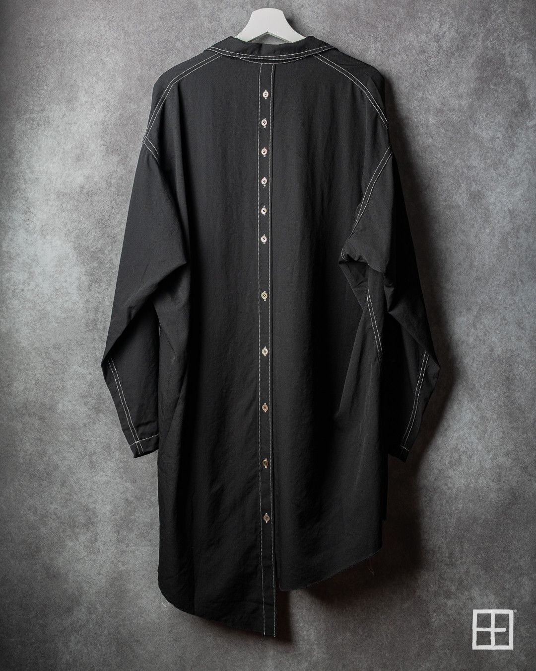 Sulvam Sulvam SS19 Runway Asymmetric Wool Gabardine Overshirt Size US M / EU 48-50 / 2 - 2 Thumbnail
