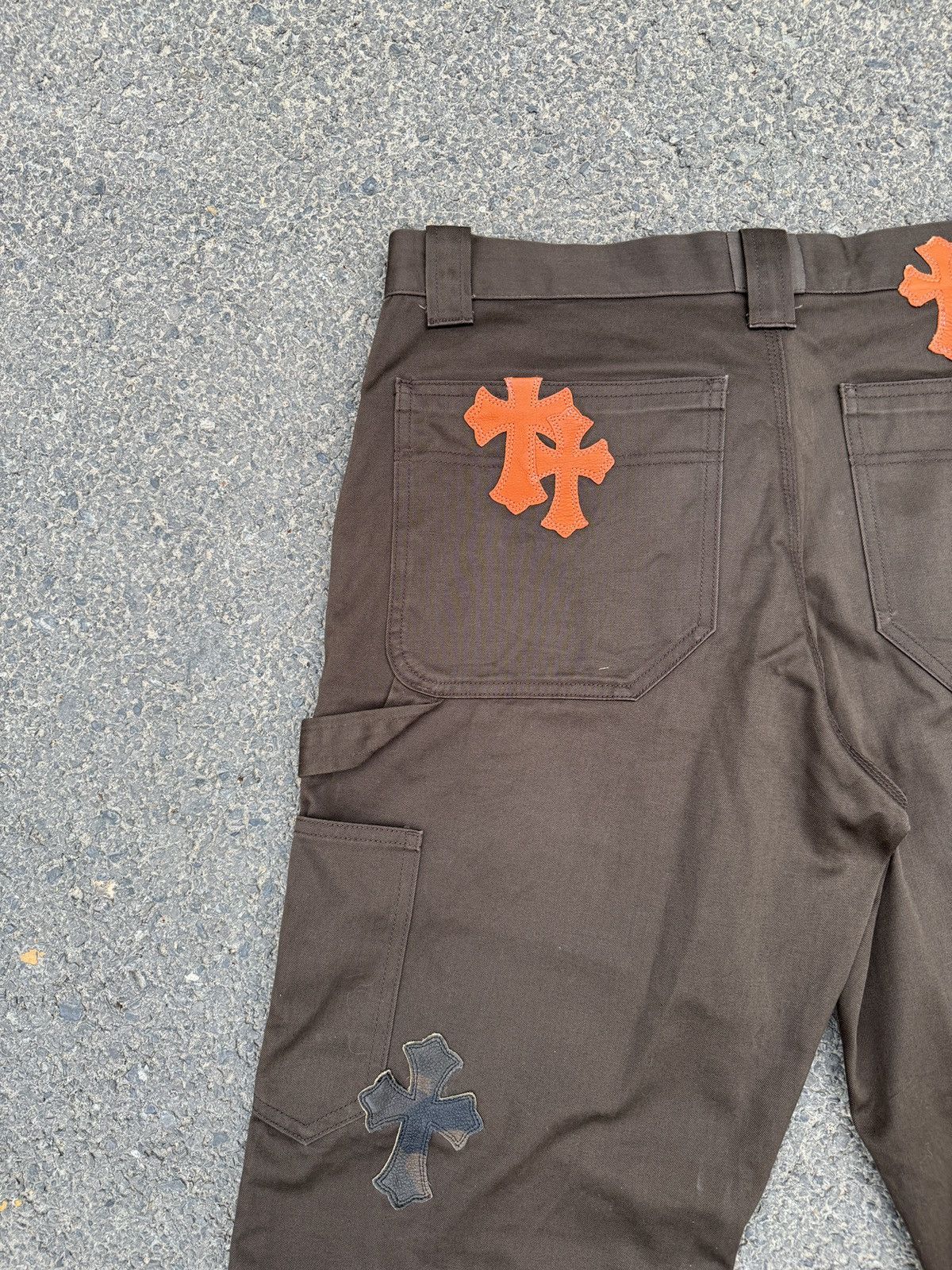 Chrome Hearts Chrome Hearts Double Knee Orange Cross Carpenter Pants Size US 34 / EU 50 - 9 Thumbnail