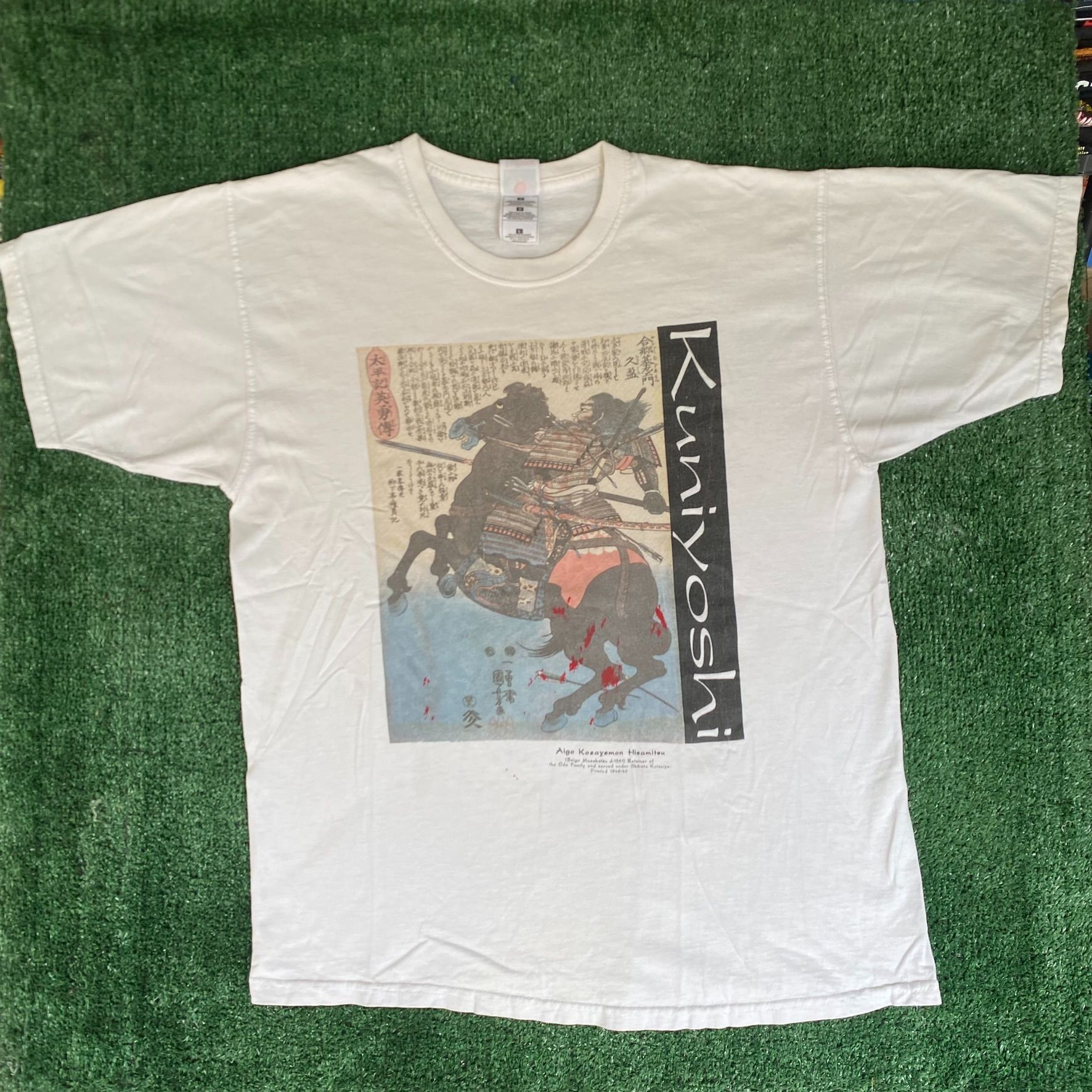 Fruit Of The Loom Vintage Y2K Japanese Samurai Shirt Punk Grunge Japan Art Tee Size US L / EU 52-54 / 3 - 1 Thumbnail