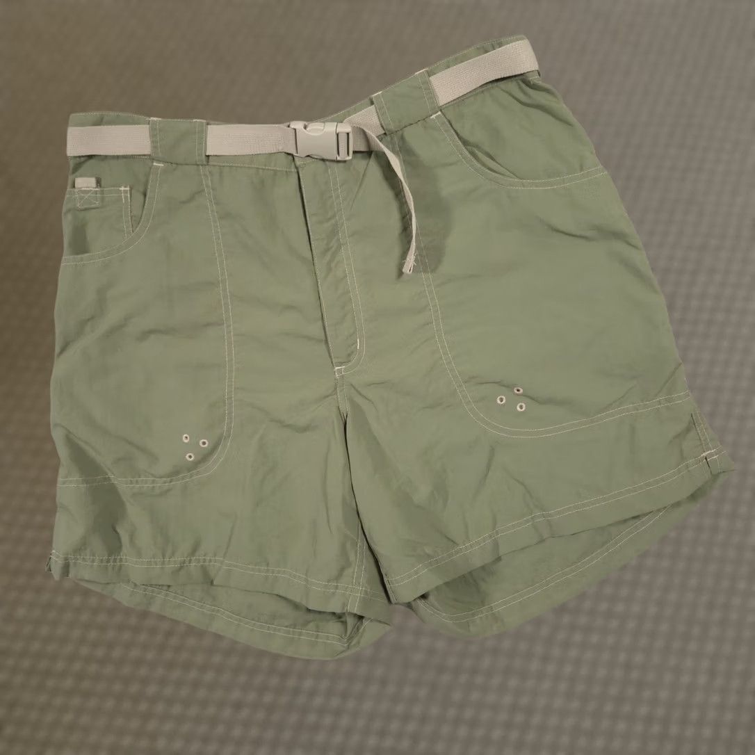 Vintage Guide Series Shorts 18 Green Utility Nylon Hiking Outdoors Pockets Buckle Womens Size 40" / US 18 - 1 Thumbnail
