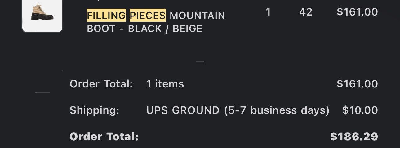 Filling Pieces Filling Pieces Beige on Black Hiking Boots Size US 9.5 / EU 42-43 - 4 Thumbnail
