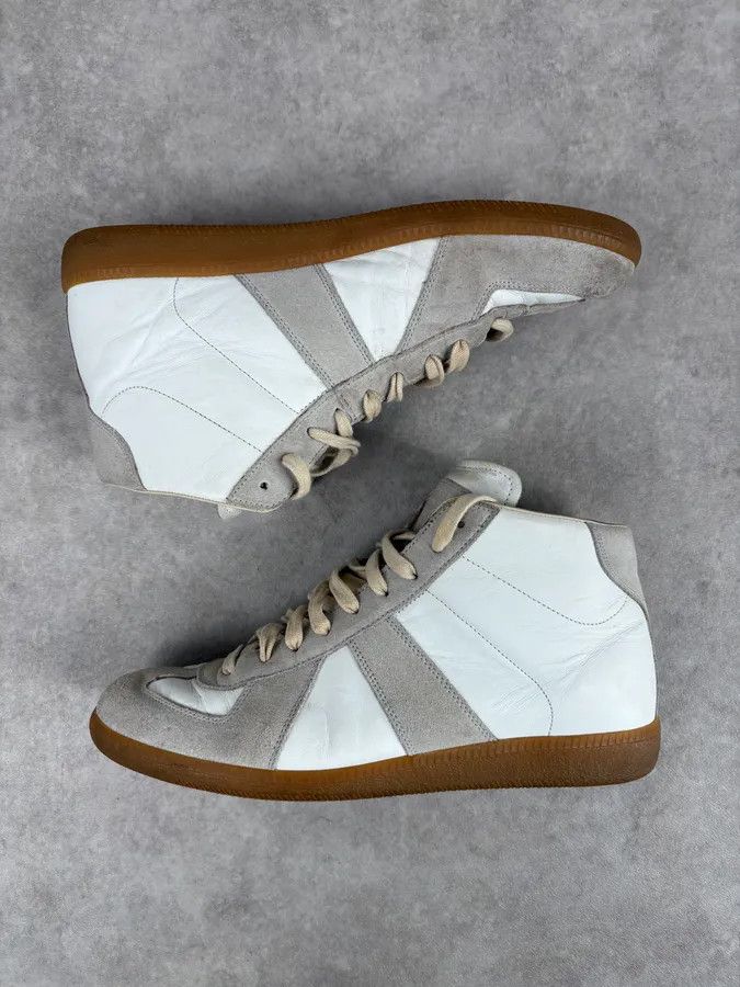 Maison Margiela Maison Margiela Replica Gats White High Leather Sneakers Size US 8.5 / EU 41-42 - 4 Thumbnail