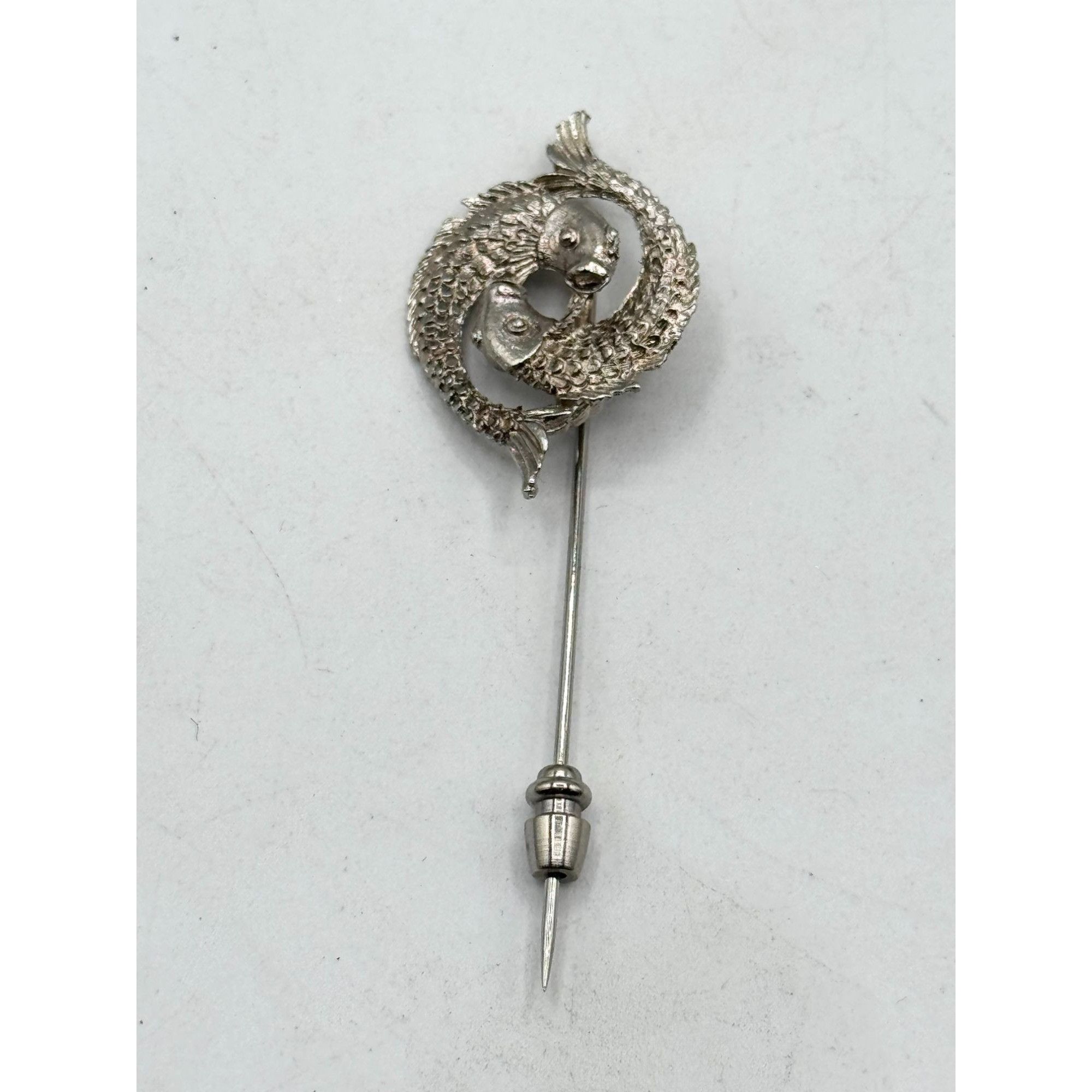 Vintage Vintage Pisces Silver Fish Silver Stick Pin Size ONE SIZE - 2 Thumbnail