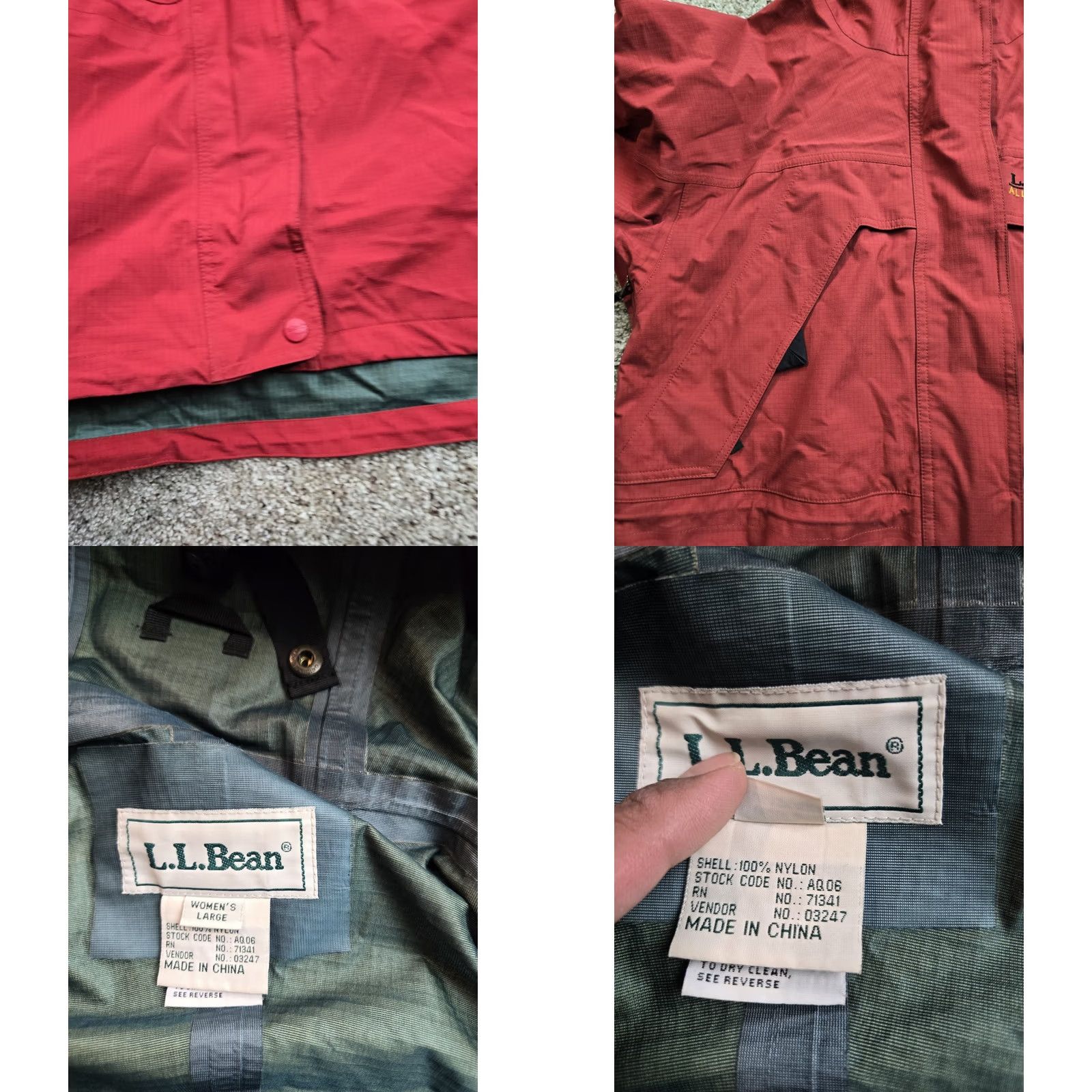 Vintage VINTAGE L.L. Bean All Conditions Rain Jacket Womens Large Red Gore-Tex Hooded Jacket Size L / US 10 / IT 46 - 8 Thumbnail