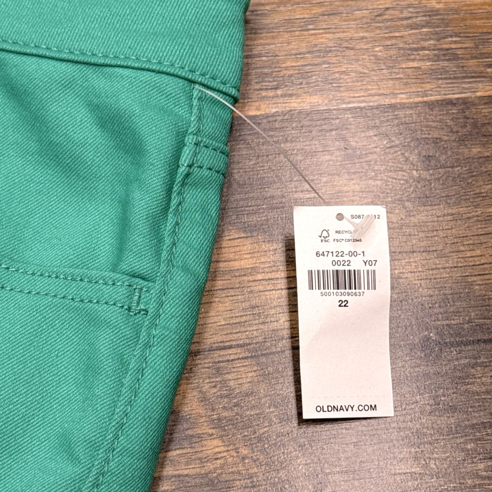 Old Navy Old Navy High Rise Wow Shorts Womens 22 Teal World Denim Stretch 3 Inch New Size 40" / US 18 - 5 Thumbnail