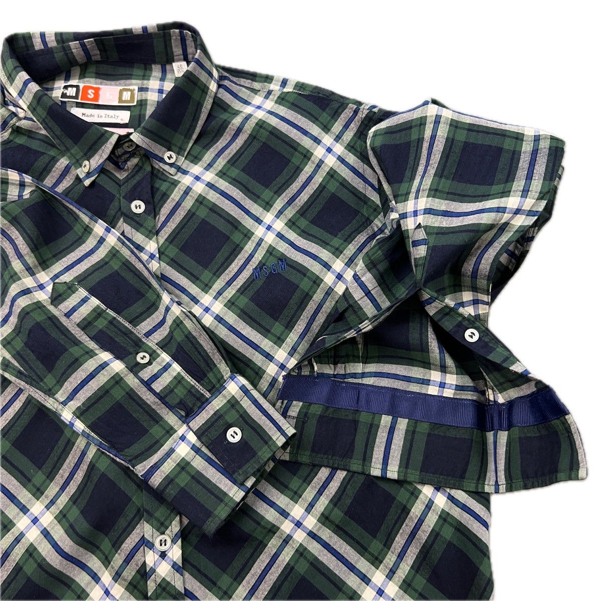 MSGM MSGM Viscose Tartan Shirt Made in Italy Size US M / EU 48-50 / 2 - 7 Thumbnail