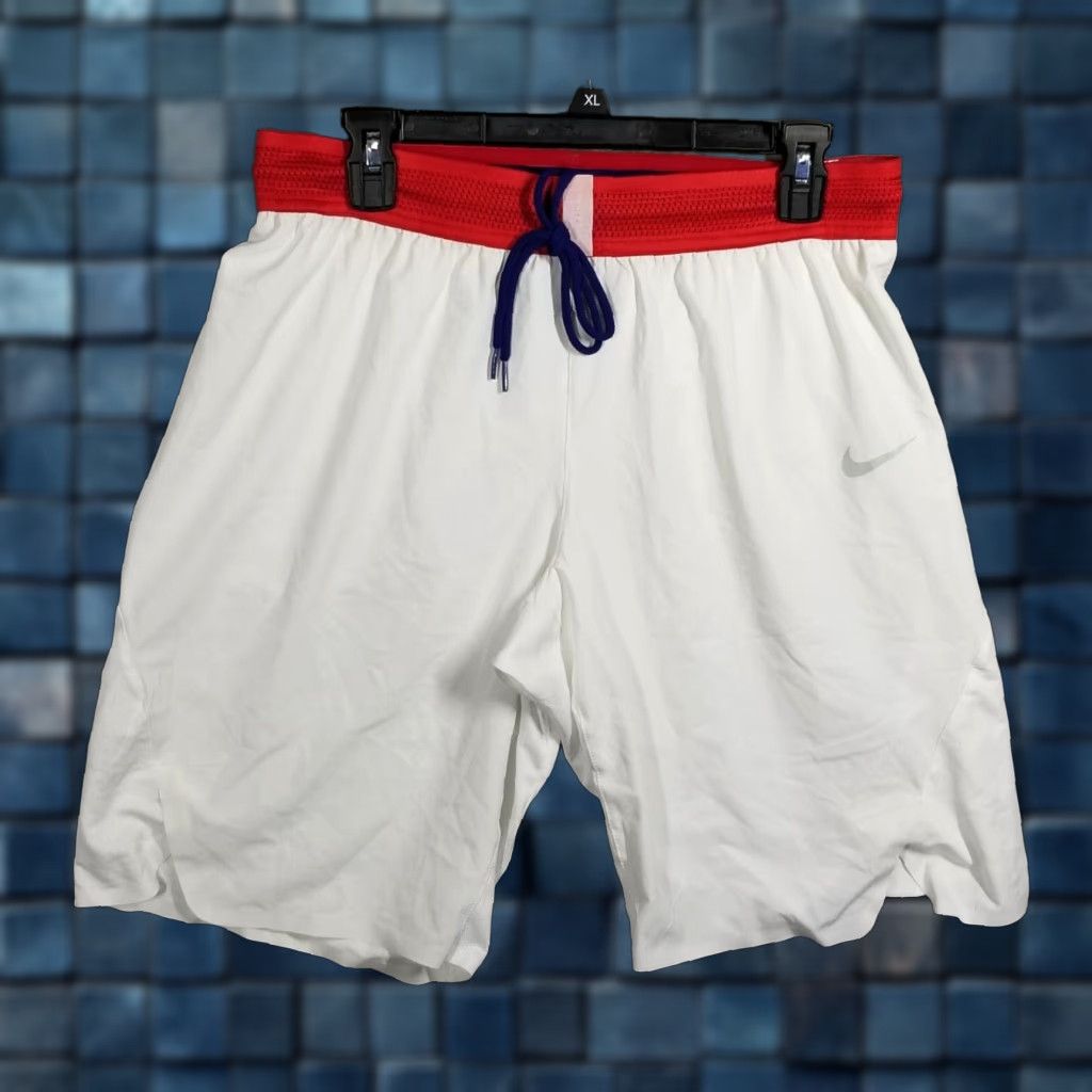 Nike Nike Mens Team Issue Basketball Shorts Made in USA Size 34 Length 34 In Waist 34 In New Color White 100% Polyester Cotton Jersey Regular Size US 34 / EU 50 - 1 Thumbnail