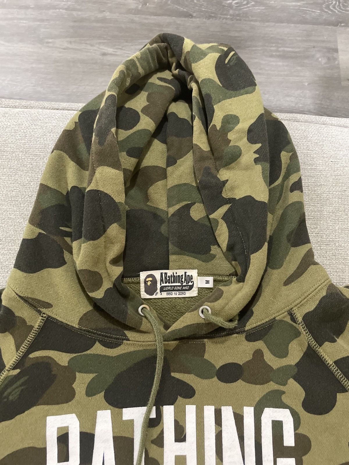 Bape BAPE (Bathing Ape) Green Camo Hoodie Size US M / EU 48-50 / 2 - 3 Thumbnail