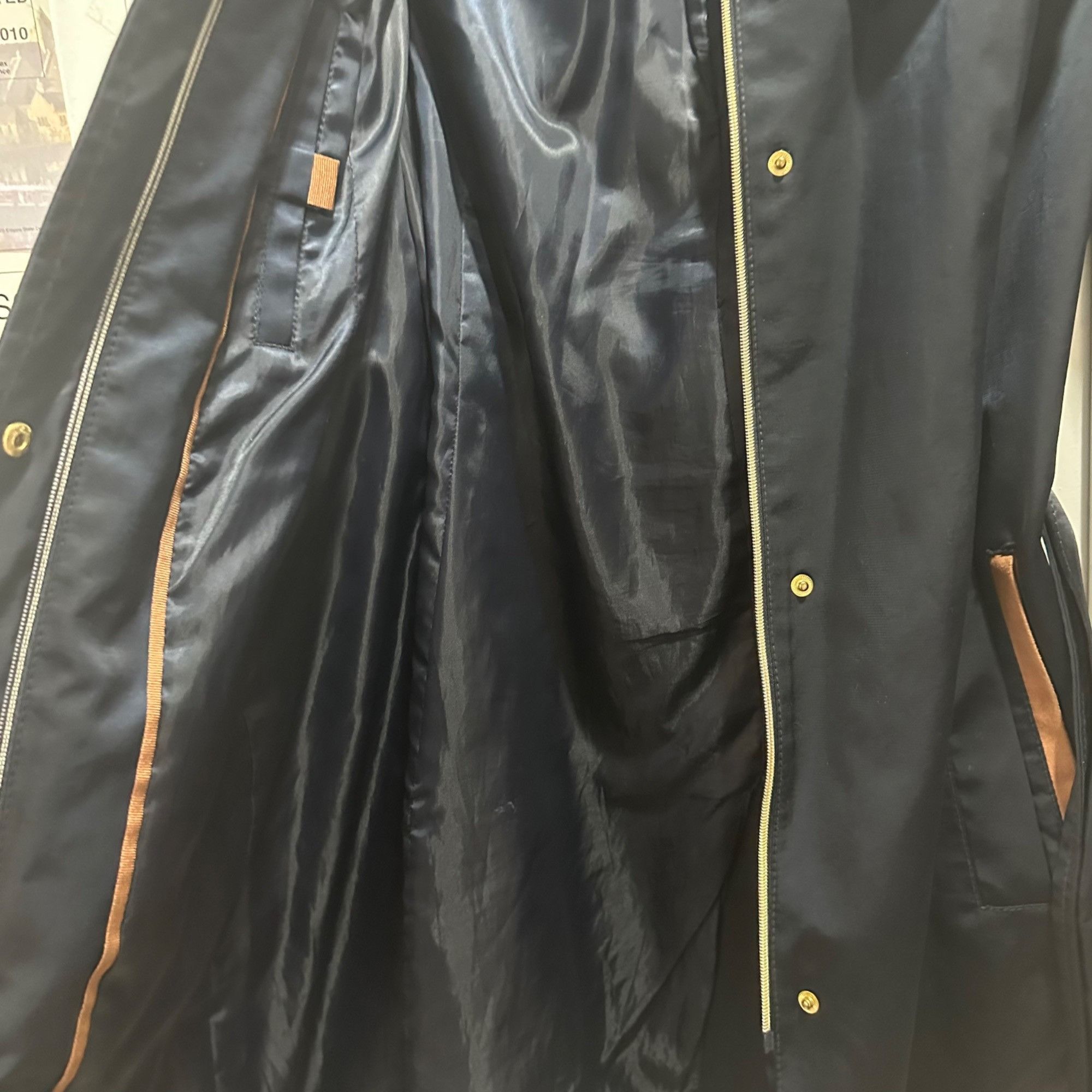 Jones New York 🤩Women Trench Coat Jones New York Sz M Mid Length Navy Belt Size L / US 10 / IT 46 - 11 Thumbnail