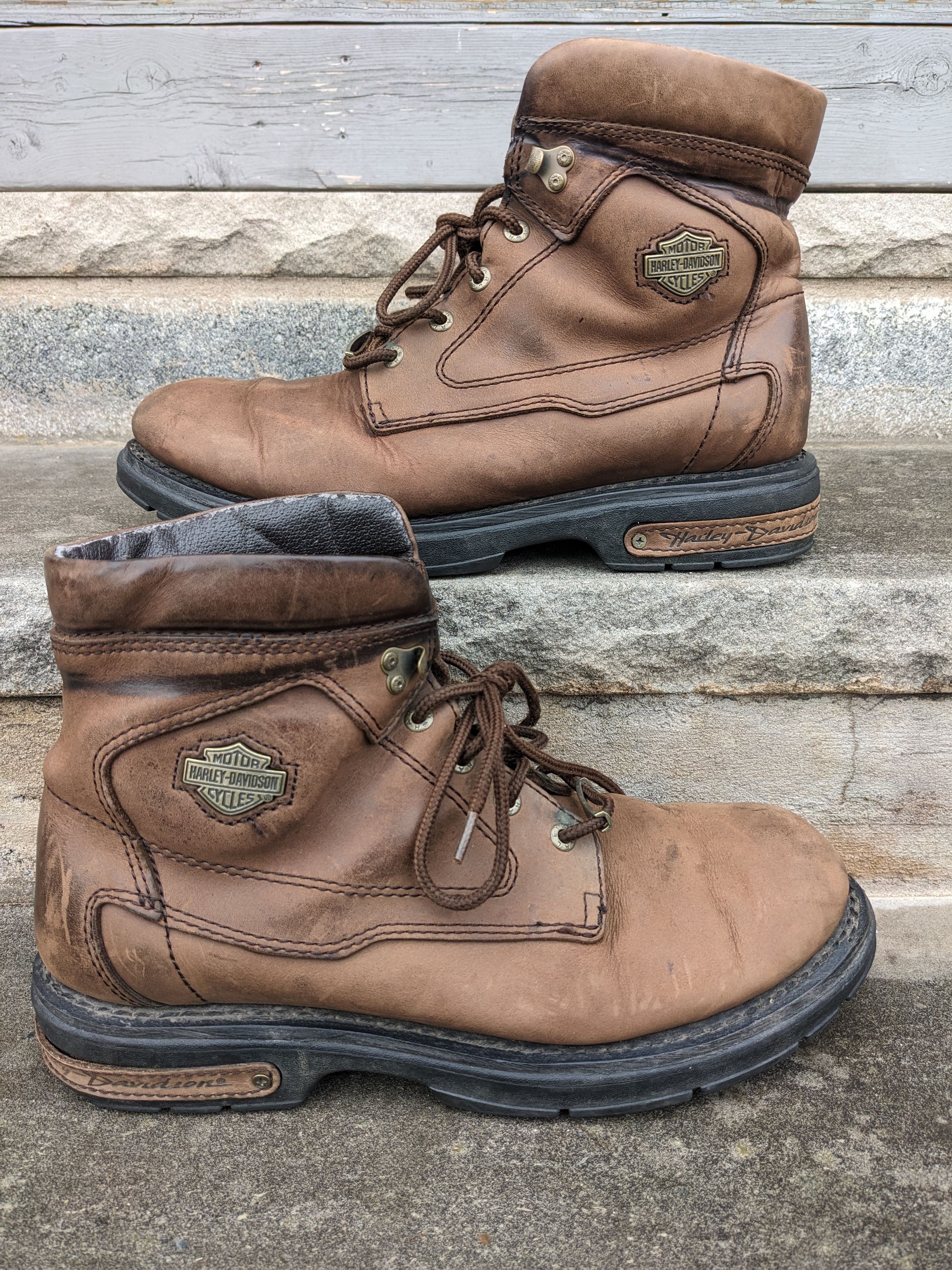 Designer × Harley Davidson Harley Davidson Motorcycle Lace Up Boots Men's 10.5 94174 Size US 10.5 / EU 43-44 - 1 Thumbnail