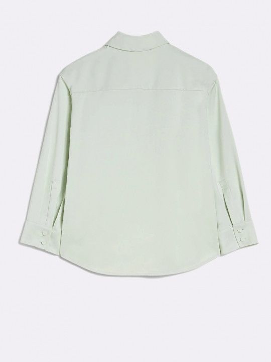 Jil Sander o1loc1c0426 Long Sleeved Shirt in Green Size S / US 4 / IT 40 - 2 Thumbnail