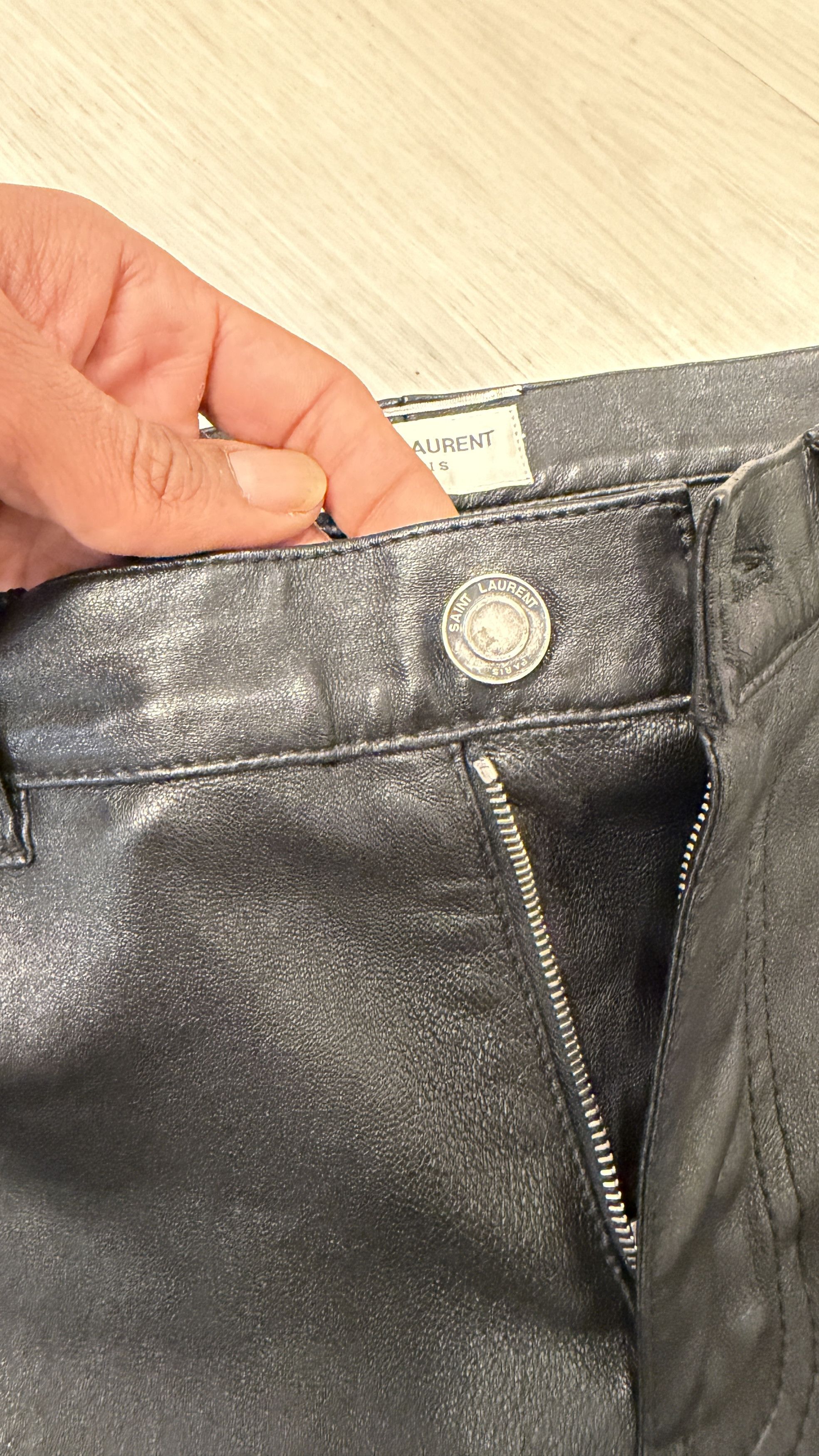 Saint Laurent Paris Saint Laurent Lambskin leather pants Size US 32 / EU 48 - 3 Thumbnail
