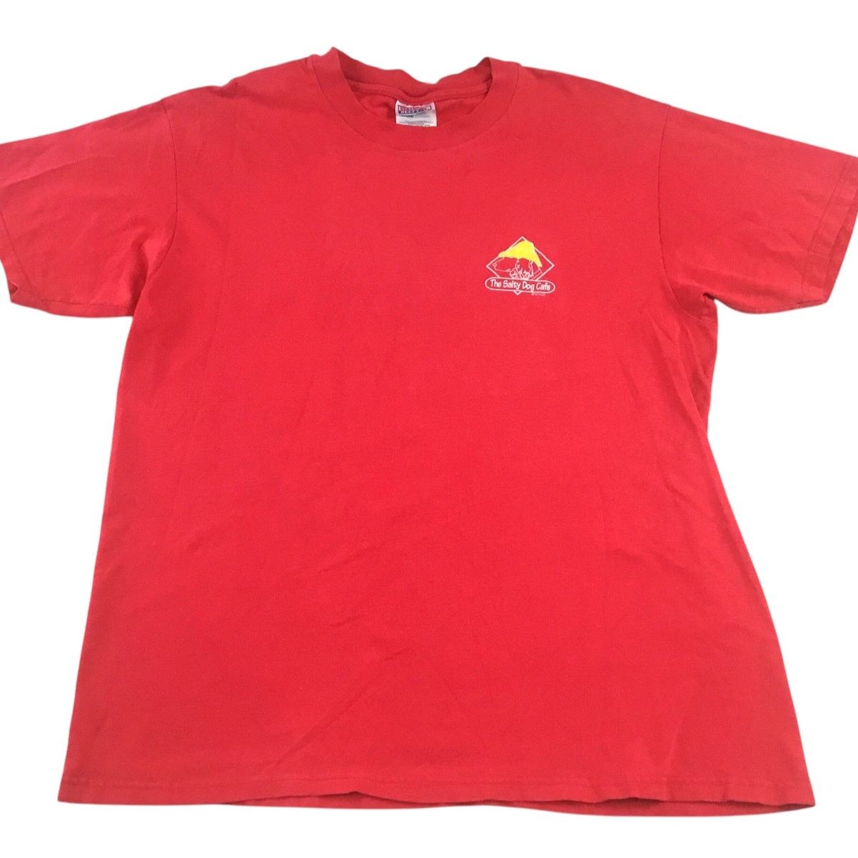 Hanes Salty Dog Cafe Red T-Shirt L Yellow Logo Hilton Head Island Size US L / EU 52-54 / 3 - 1 Thumbnail