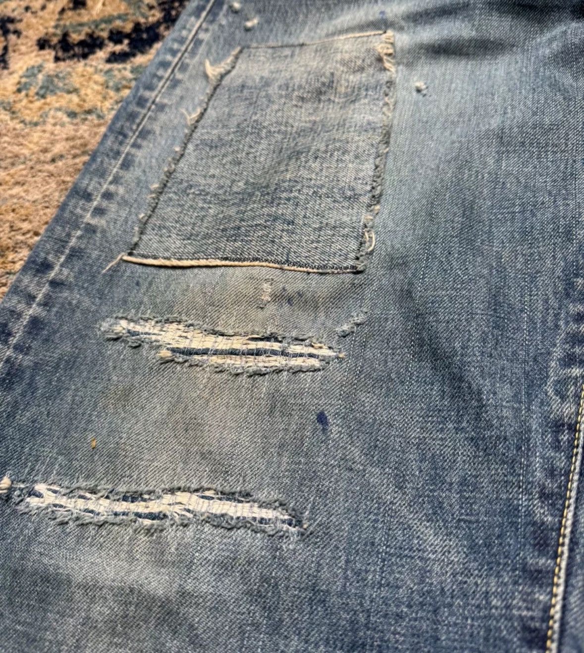 Visvim VISVIM Societal SCULPTURE Wash Damaged Patch Jeans Size US 36 / EU 52 - 4 Thumbnail