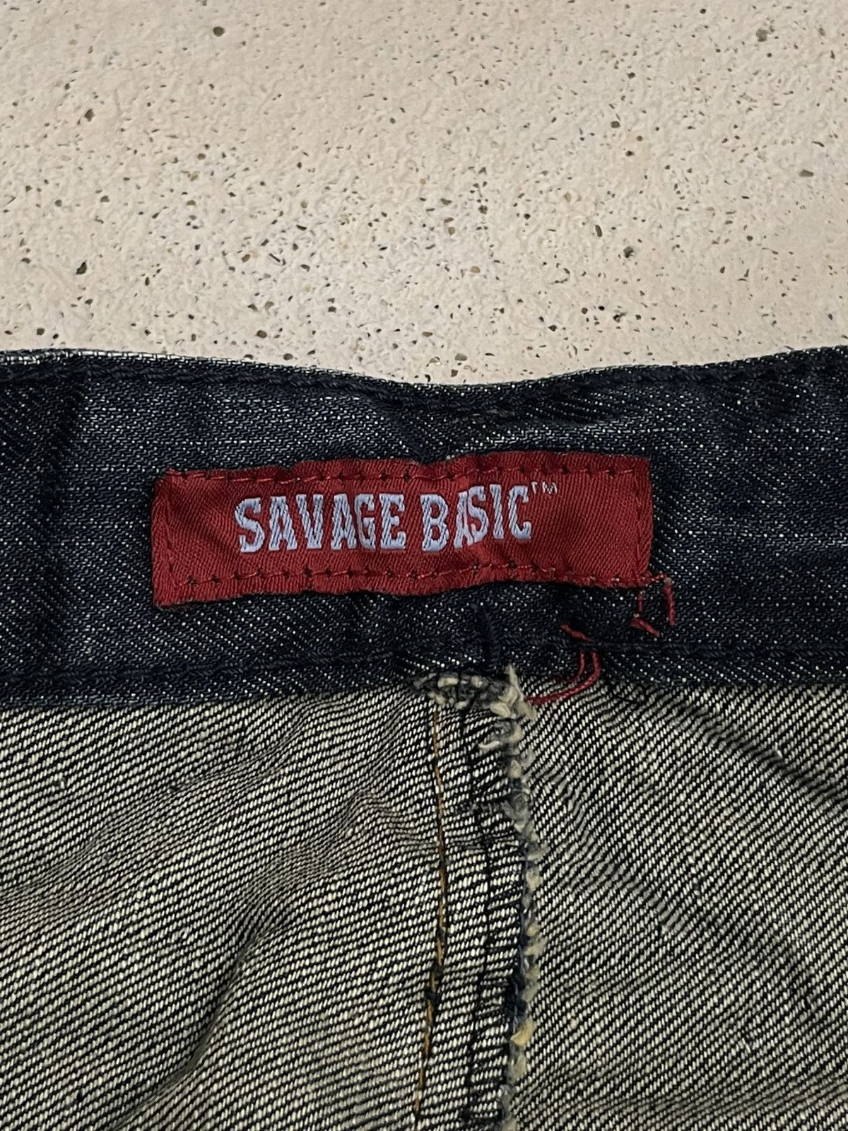 Other Savage Denim Mud Wash Distressed 3D Whisker I6W9 Size US 29 - 21 Thumbnail