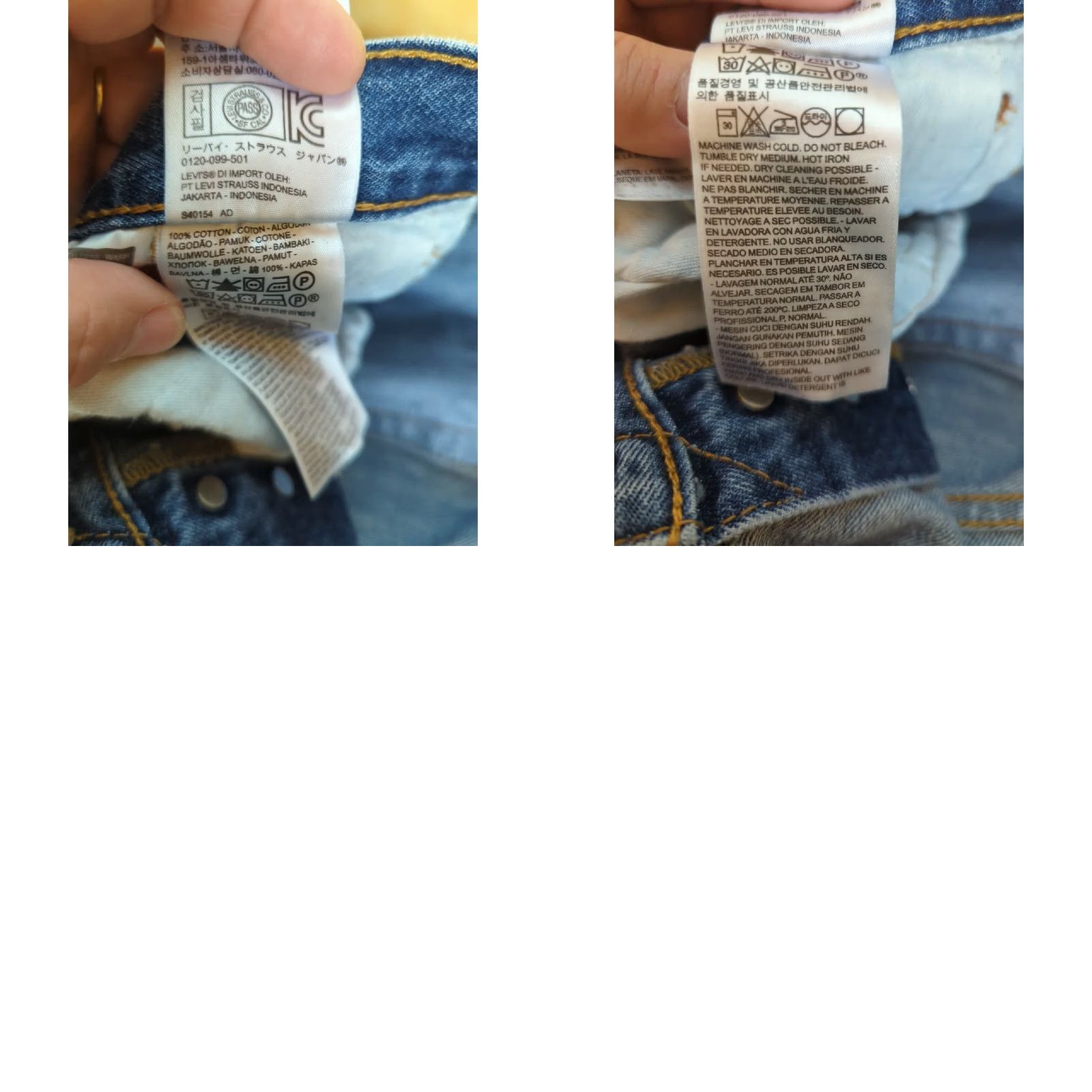 Levi's Levi's 501 Jeans Button Fly Regular Straight 40x34 Mens Denim Blue Cotton 5-Pocket Inseam 34 Mexico Manufacturer Levi'S 501 Series High Rise Size US 40 / EU 56 - 8 Thumbnail
