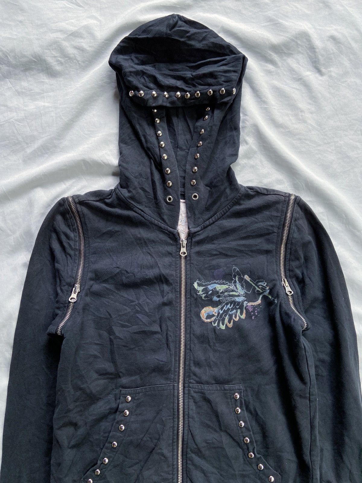 Beauty Beast LEVIS MULTI ZIPPER PUNK SUN FADED STYLE ZIP HOODIE Size US S / EU 44-46 / 1 - 8 Thumbnail