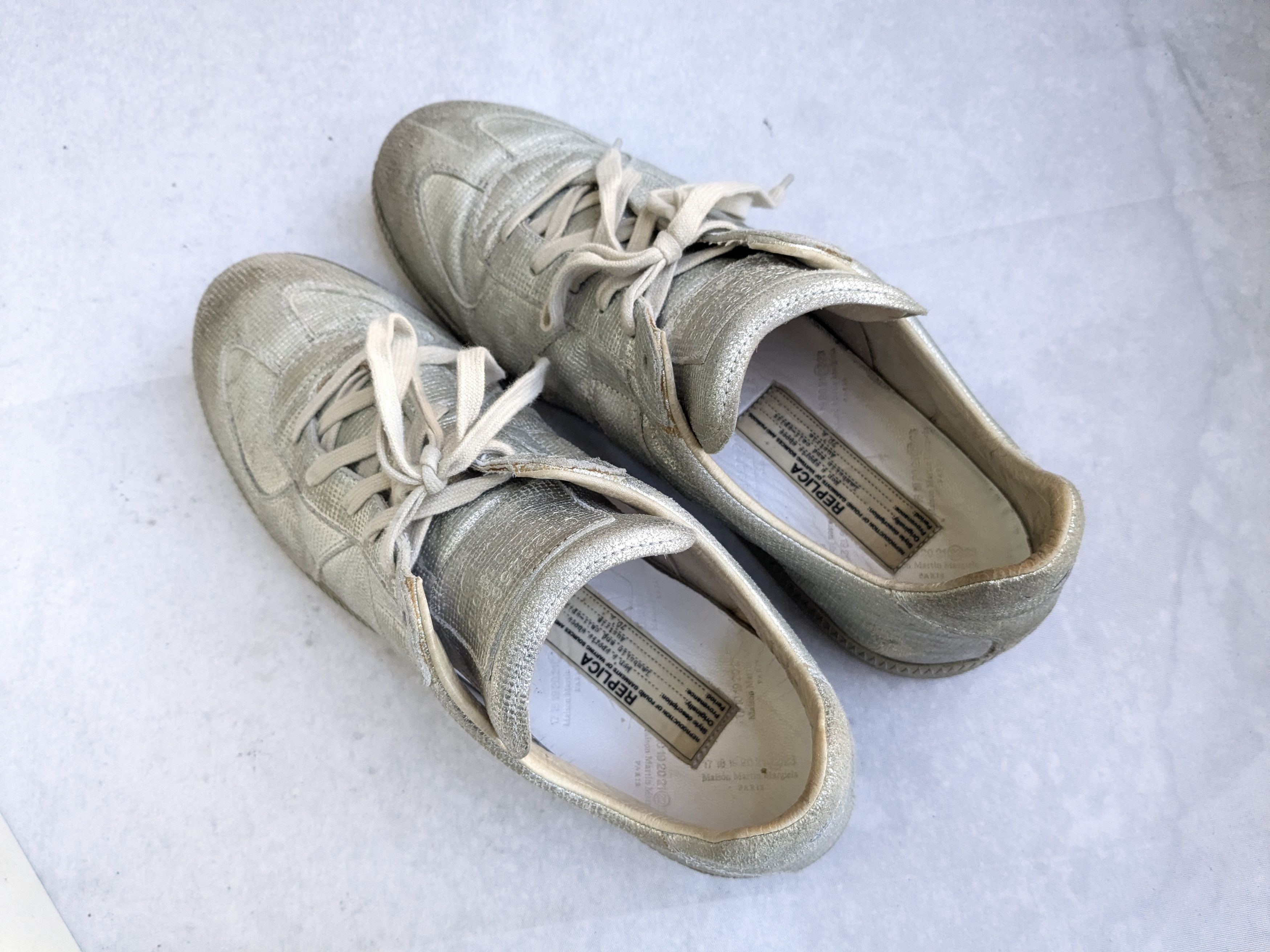 Maison Margiela Maison Margiela Silver GAT Replica 10 43 Low Tops Size US 10 / EU 43 - 12 Thumbnail