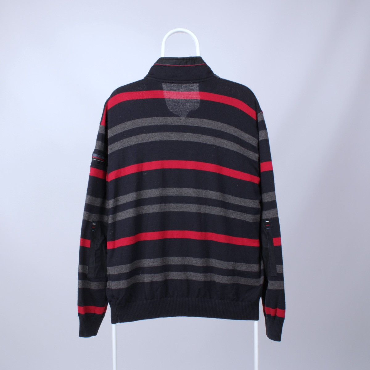 Designer × Paul & Shark PAUL SHARK Yachting Club Wool Half Zip 1/4 Striped Sweater Size US XL / EU 56 / 4 - 5 Thumbnail