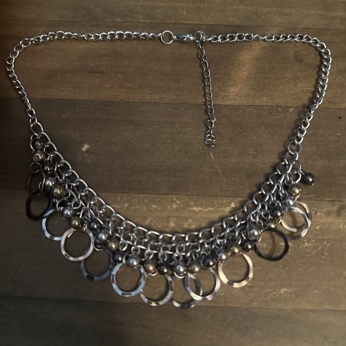 Other Two tone dangle rings and ball charms necklace Size ONE SIZE - 2 Thumbnail