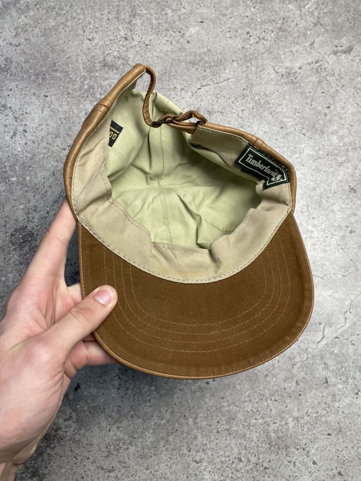 Timberland 🔥 Y2K Goretex Timberland USA Vintage Leather Cap Hat Size ONE SIZE - 7 Thumbnail