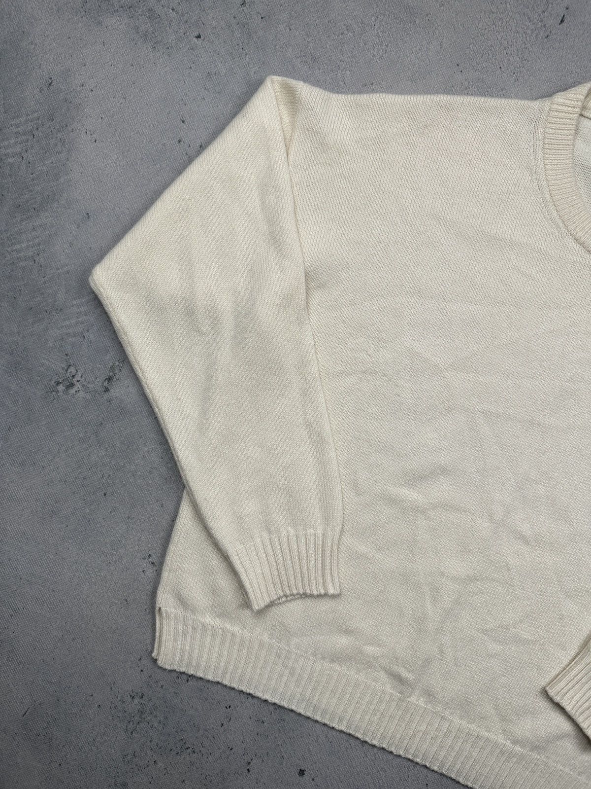 The Row The Row Ivory Cashmere Wool Minimalist Crewneck Lux Sweater Size US XL / EU 56 / 4 - 2 Thumbnail