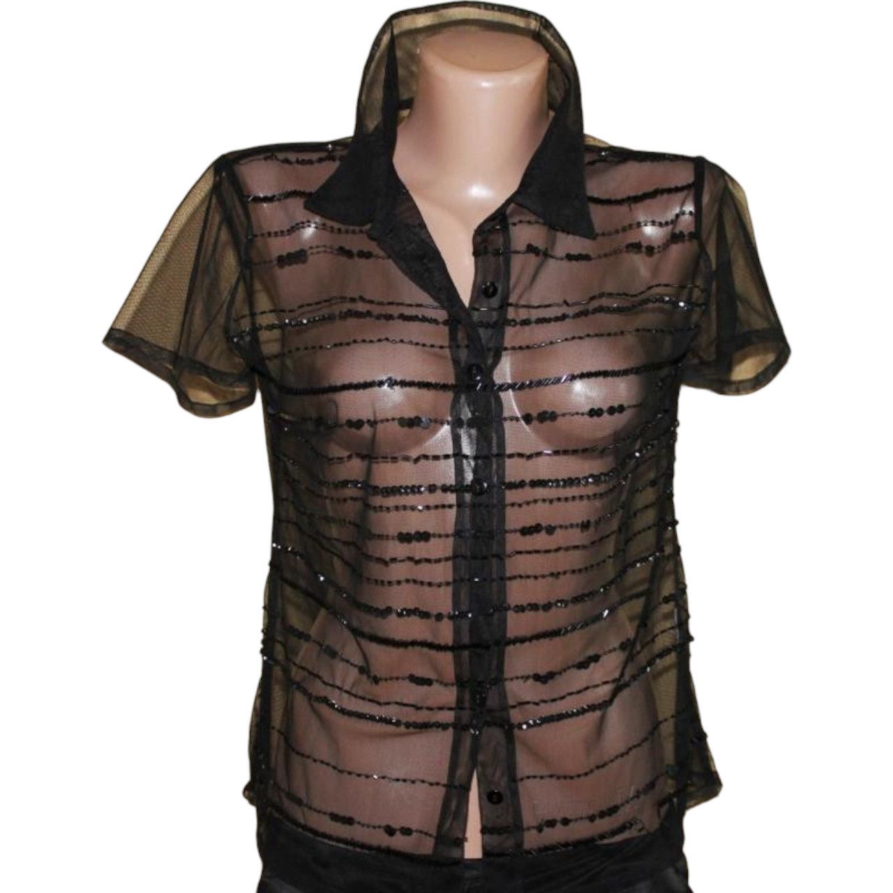 Other rene derby sheer black button up sz S Size S / US 4 / IT 40 - 1 Thumbnail