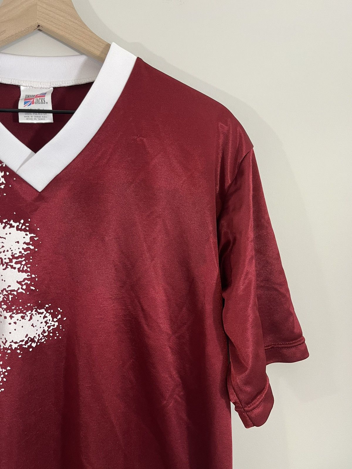 Vintage English Football Distressed Faded Soccer Jersey Size US L / EU 52-54 / 3 - 5 Thumbnail