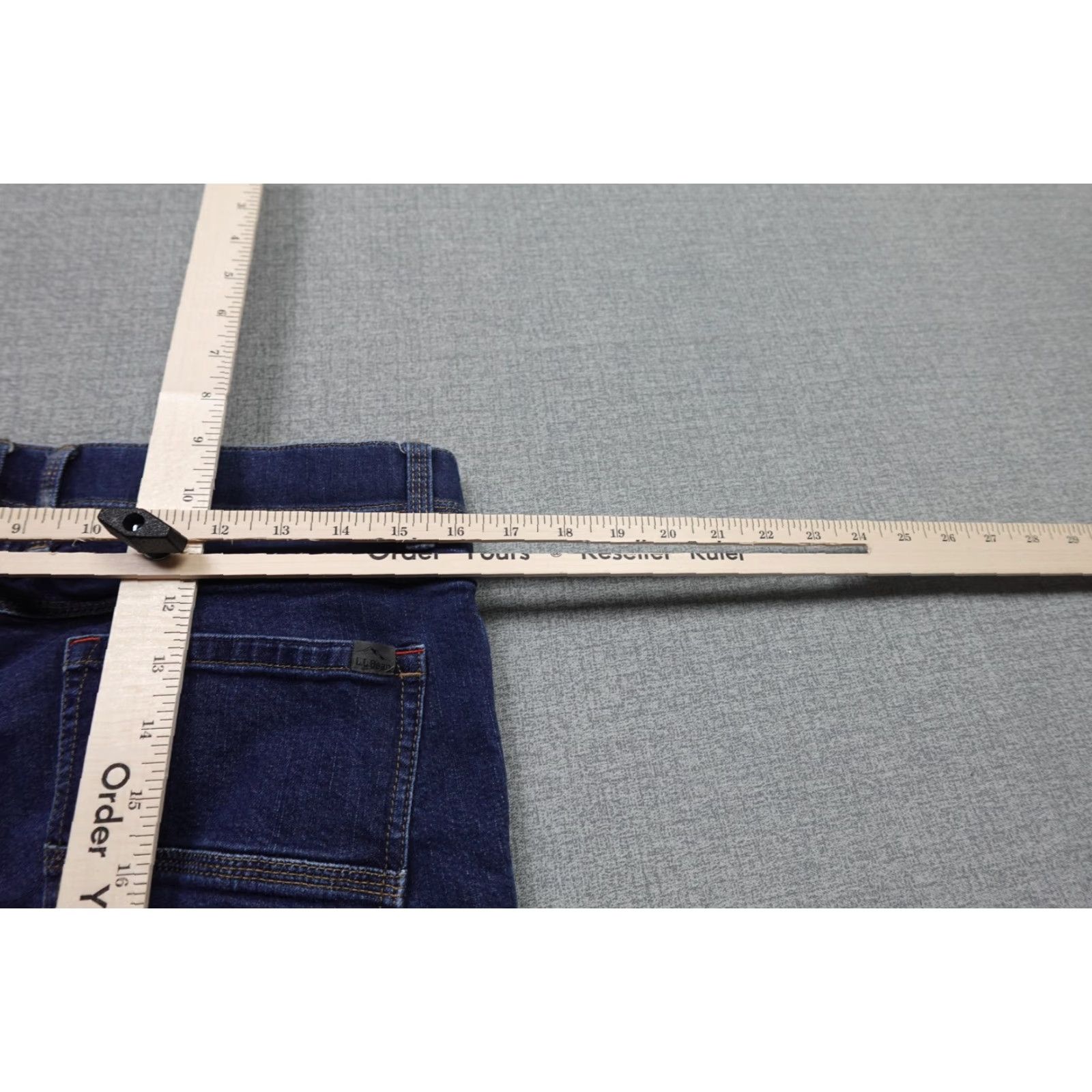 Vintage L.L. Bean Jeans Mens 34x29 Blue Denim Straight Leg Stretch Regular Dark Wash Size US 34 / EU 50 - 7 Thumbnail