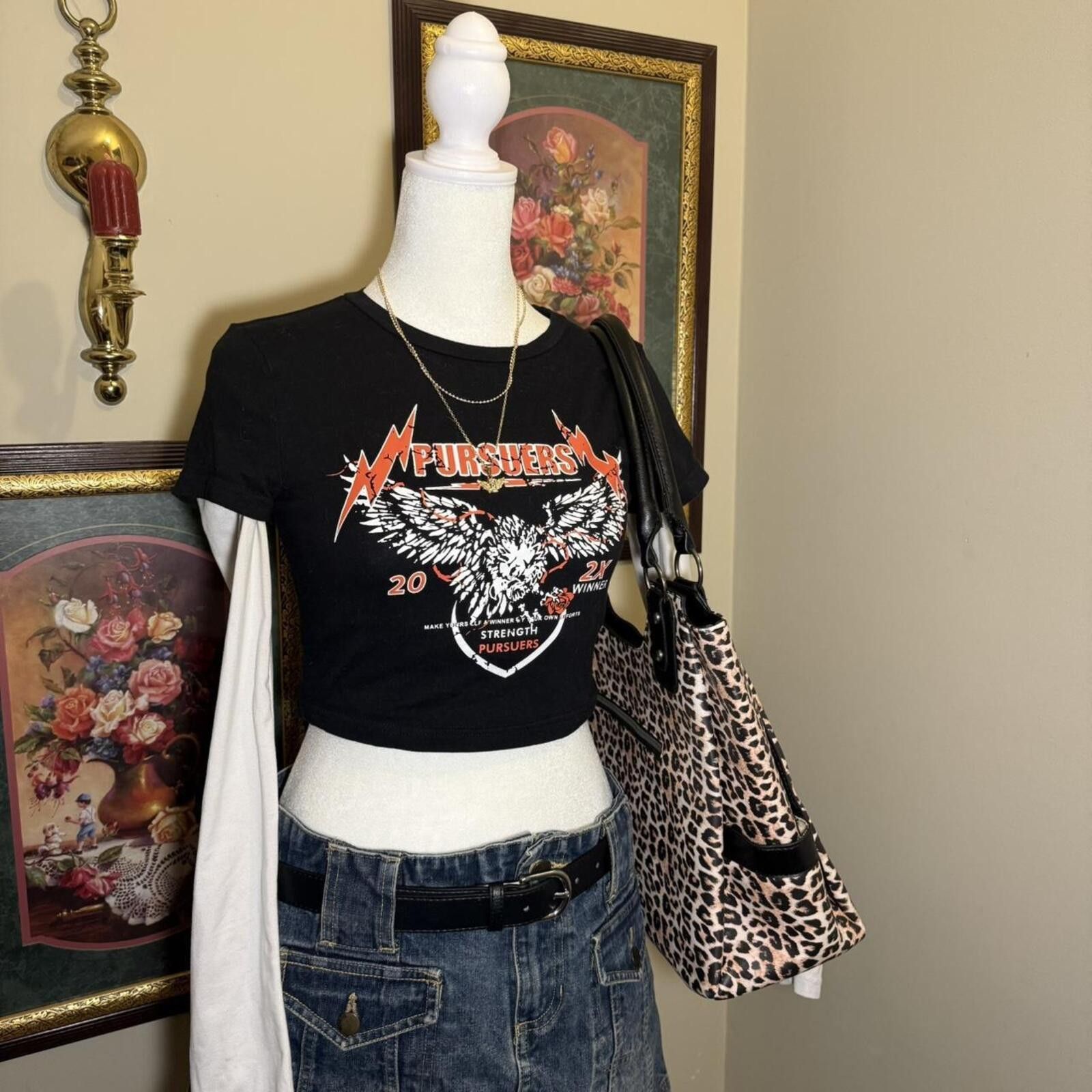 Other Black Pursuers Graphic Crop Top Size S / US 4 / IT 40 - 3 Thumbnail