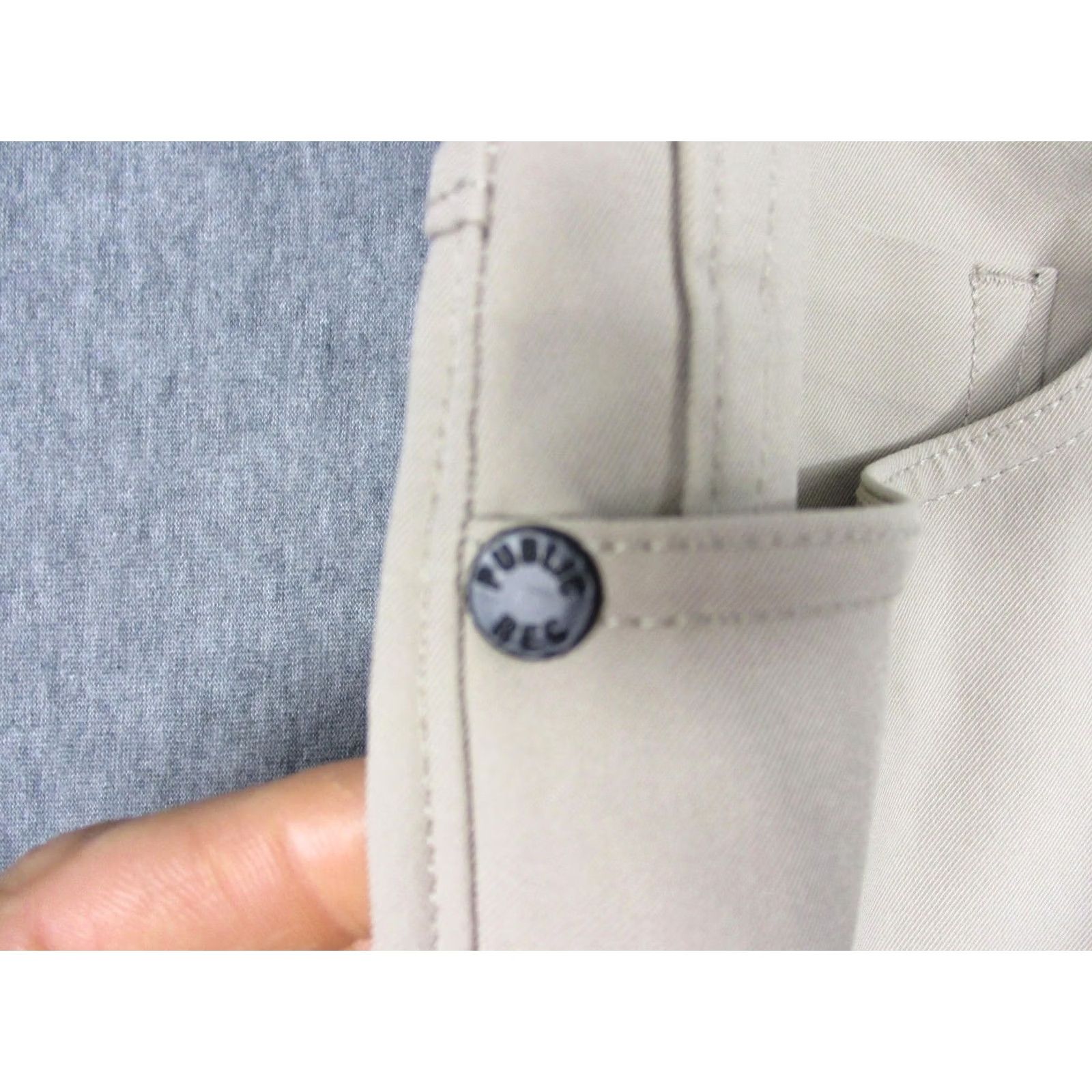 Vintage Public Rec Pants Mens 33x30 Beige Slim Tapered 5-Pocket Khaki Chino Slim Fit Casual Tapered Leg Mens Size US 33 - 4 Thumbnail