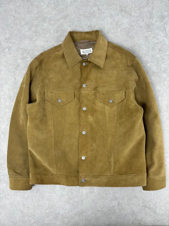 Maison Margiela SS2020 Maison Margiela Beige Suede Trucker Jacket Size US L / EU 52-54 / 3 - 4 Thumbnail