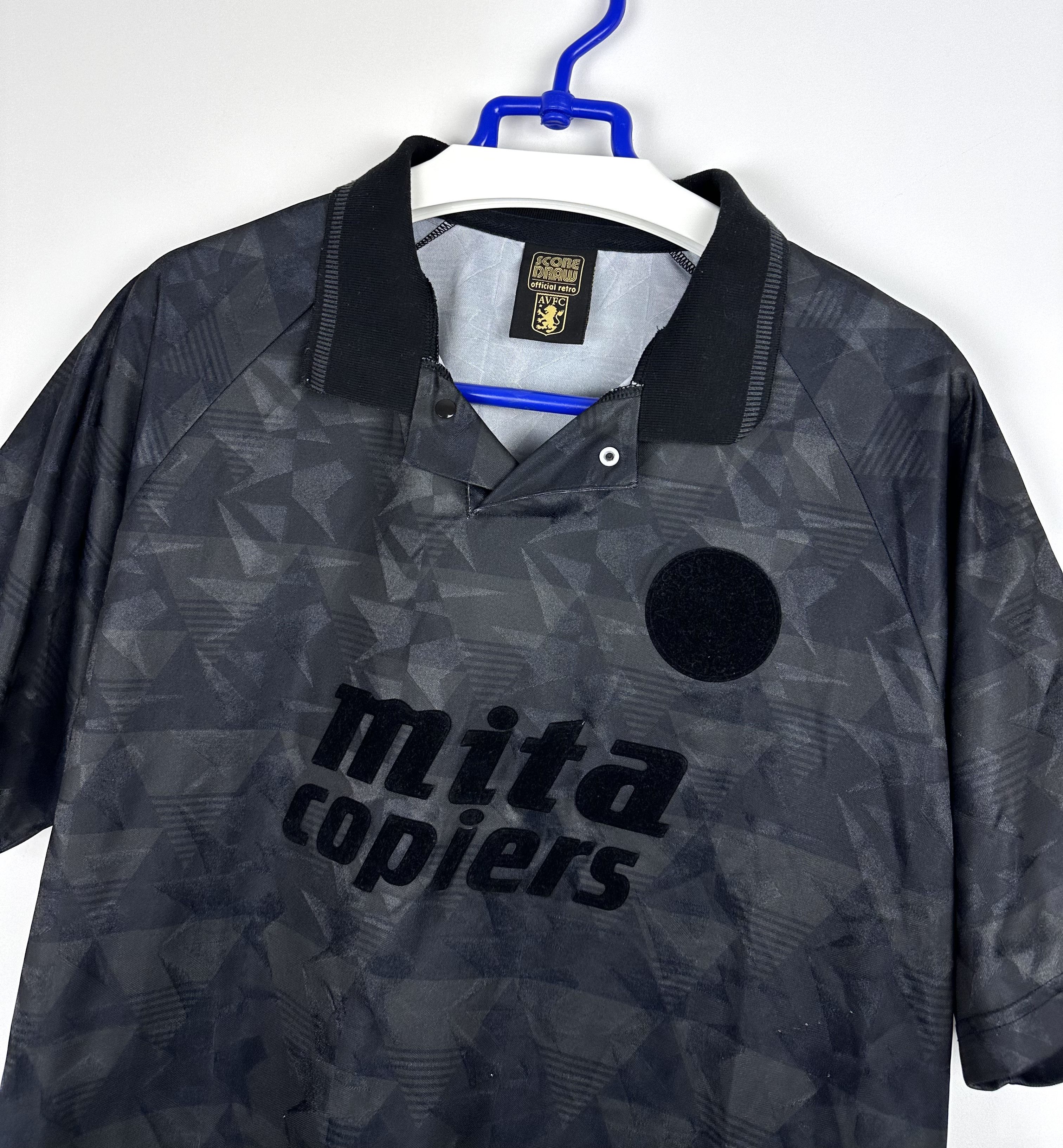 Vintage Aston Villa Score Draw Mita Copiers Sports Football Shirt Size US XL / EU 56 / 4 - 2 Thumbnail