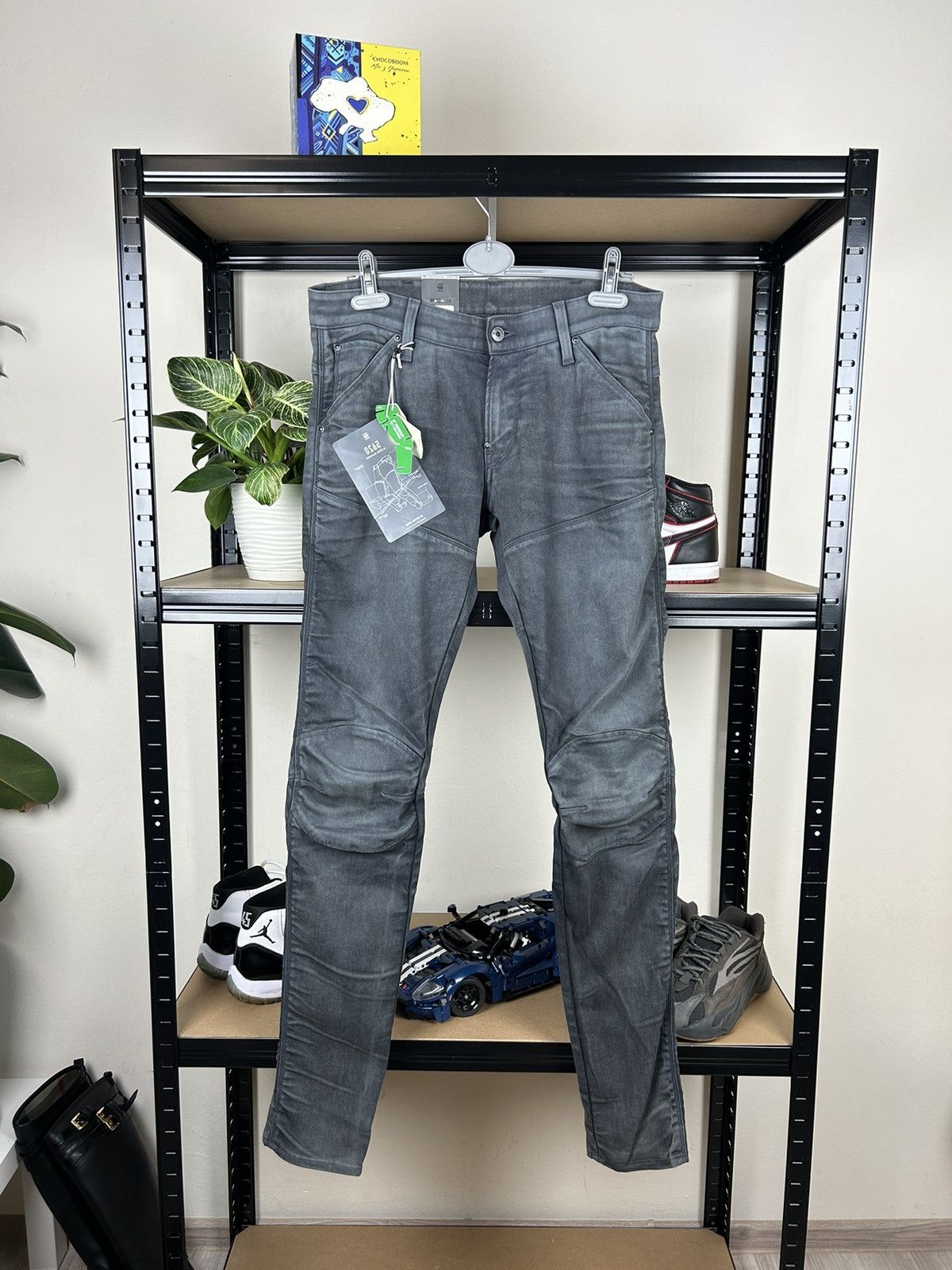 image of G Star Raw - 5620 3D Zip Knee (Skinny) in Grey, Men's (Size 32)
