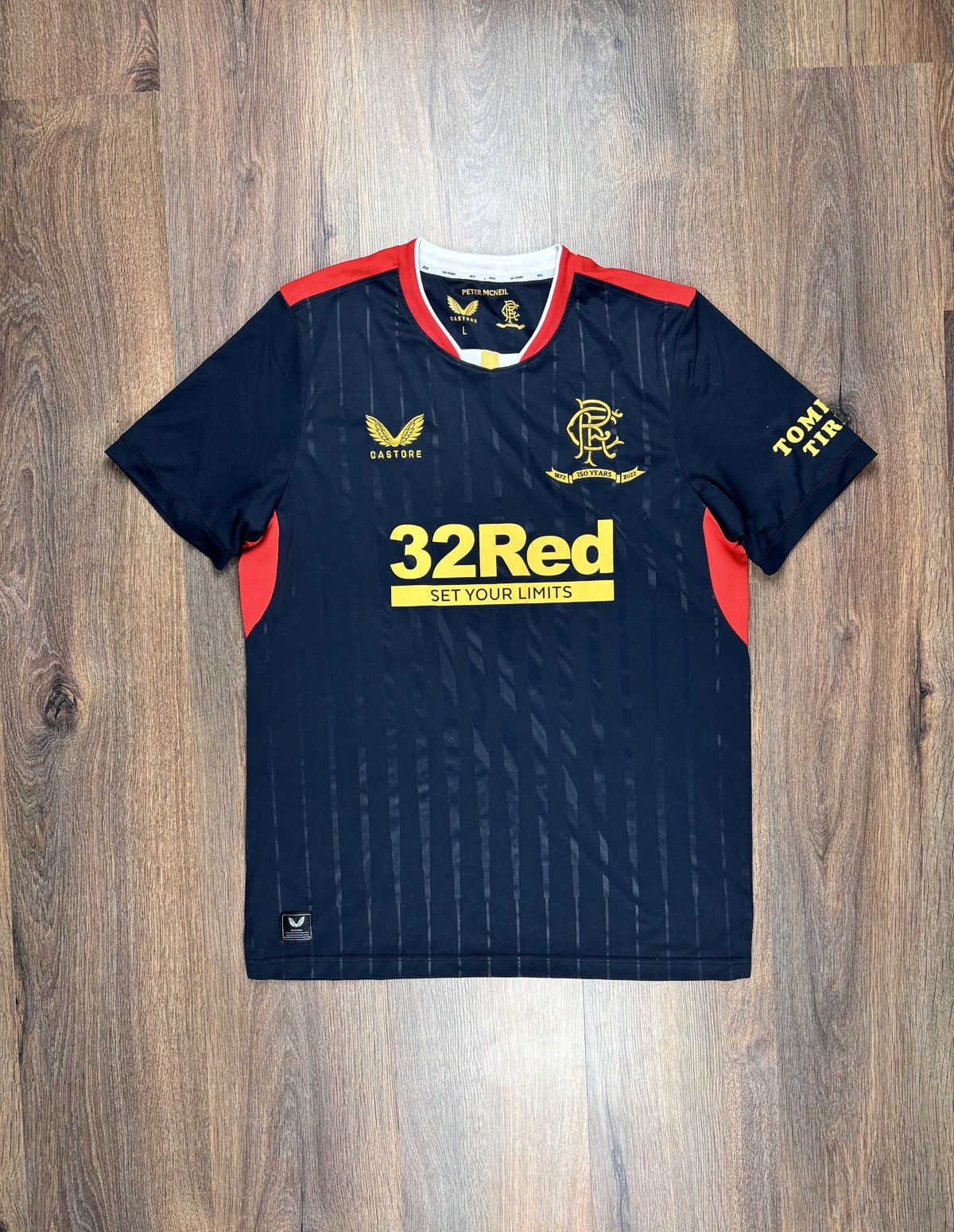 Castore Glasgow Rangers FC 2021/22 Away Jersey Shirt 150 Years Size US L / EU 52-54 / 3 - 1 Thumbnail