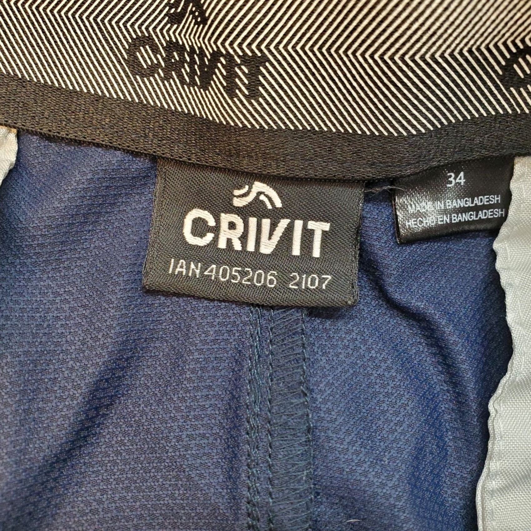 Vintage Crivit Shorts Mens 34 Navy Casual Flat Front Stretch Pockets Belt Loops Size US 34 / EU 50 - 6 Thumbnail