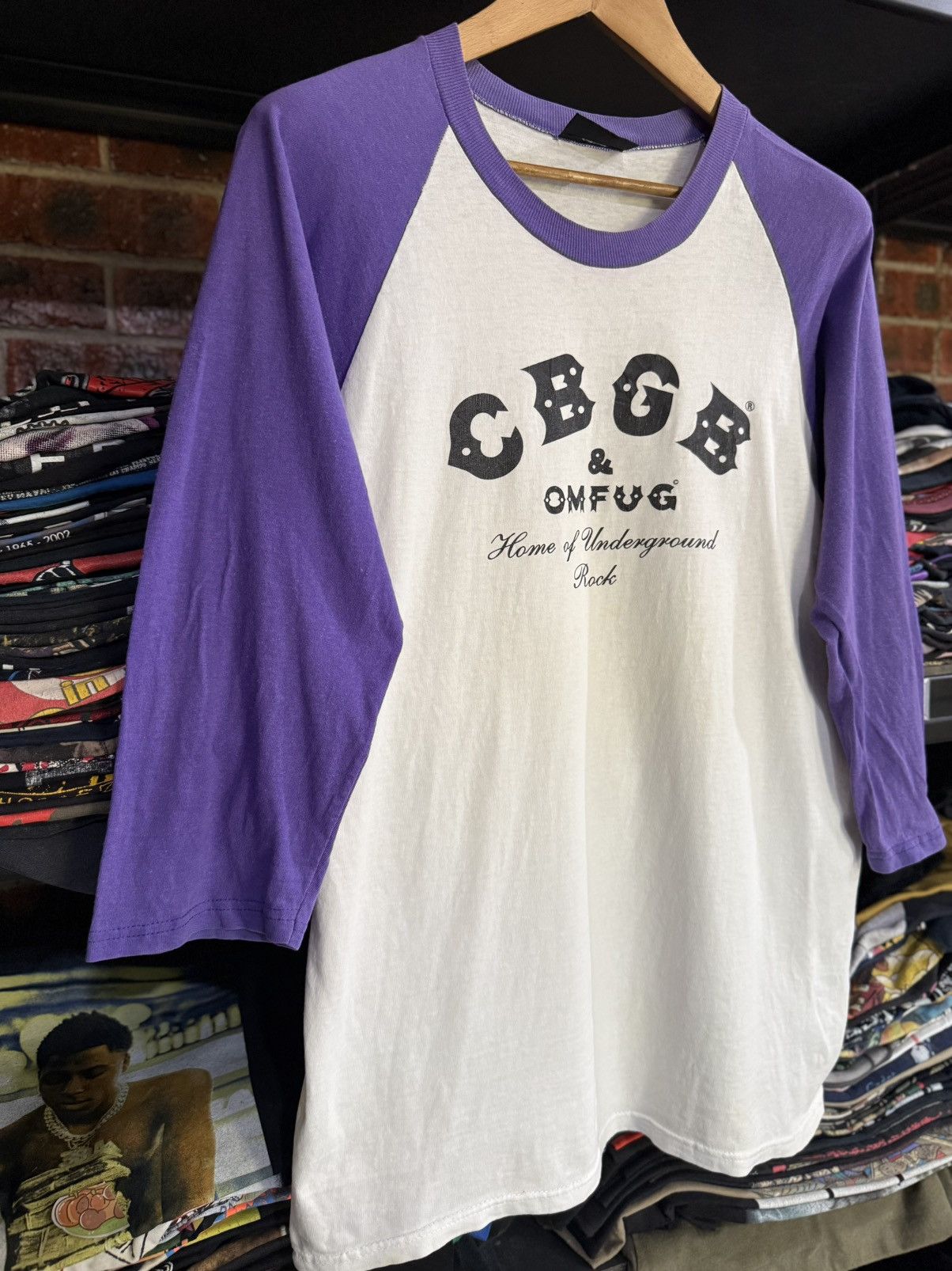 Band Tees Vintage 3Q CBGB & OMFUG Home Of Underground Rock Faded Tee Size US L / EU 52-54 / 3 - 4 Thumbnail