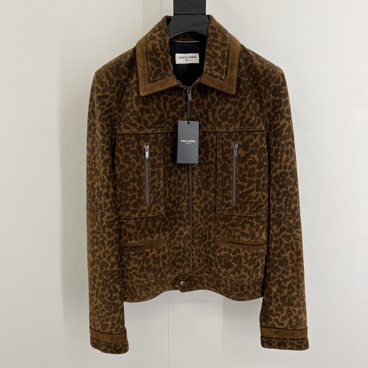 トップス saint laurent paris leopard Hedi Hedi Slimane × Saint Laurent Paris 15SS Hedi Leopard Suede Trapper