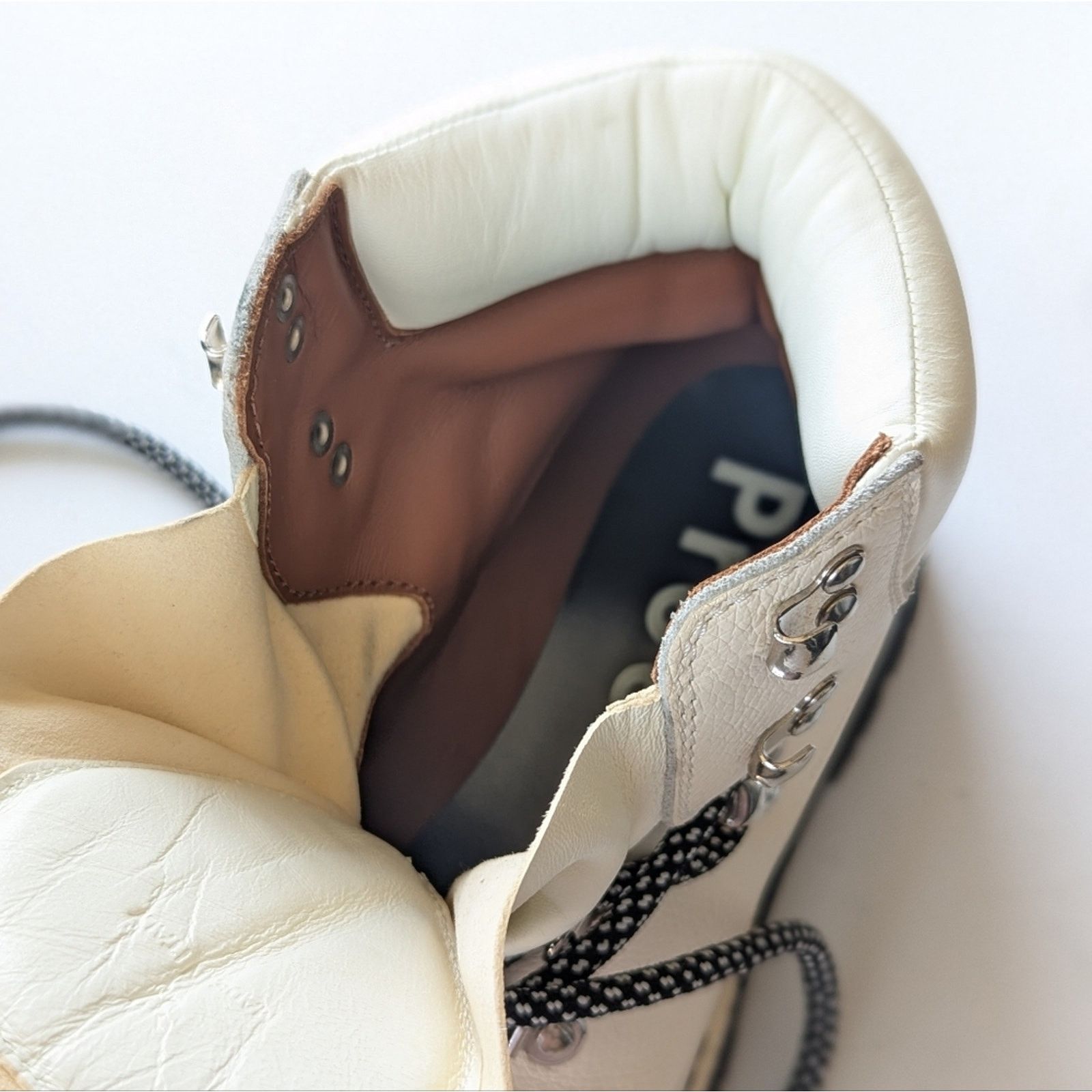 Proenza Schouler Proenza Schouler White Leather Vibram Sole Ankle Hiking Boot Size US 7 / IT 37 - 16 Thumbnail