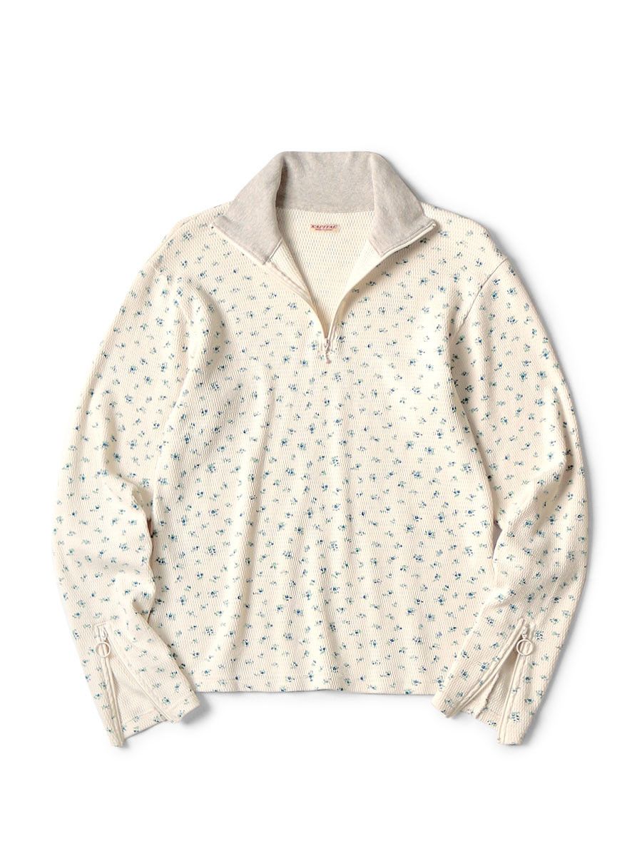 Kapital Kapital Waffle Small Floral pt Half Zip Long sleeve T-shirt Size S / US 4 / IT 40 - 1 Thumbnail