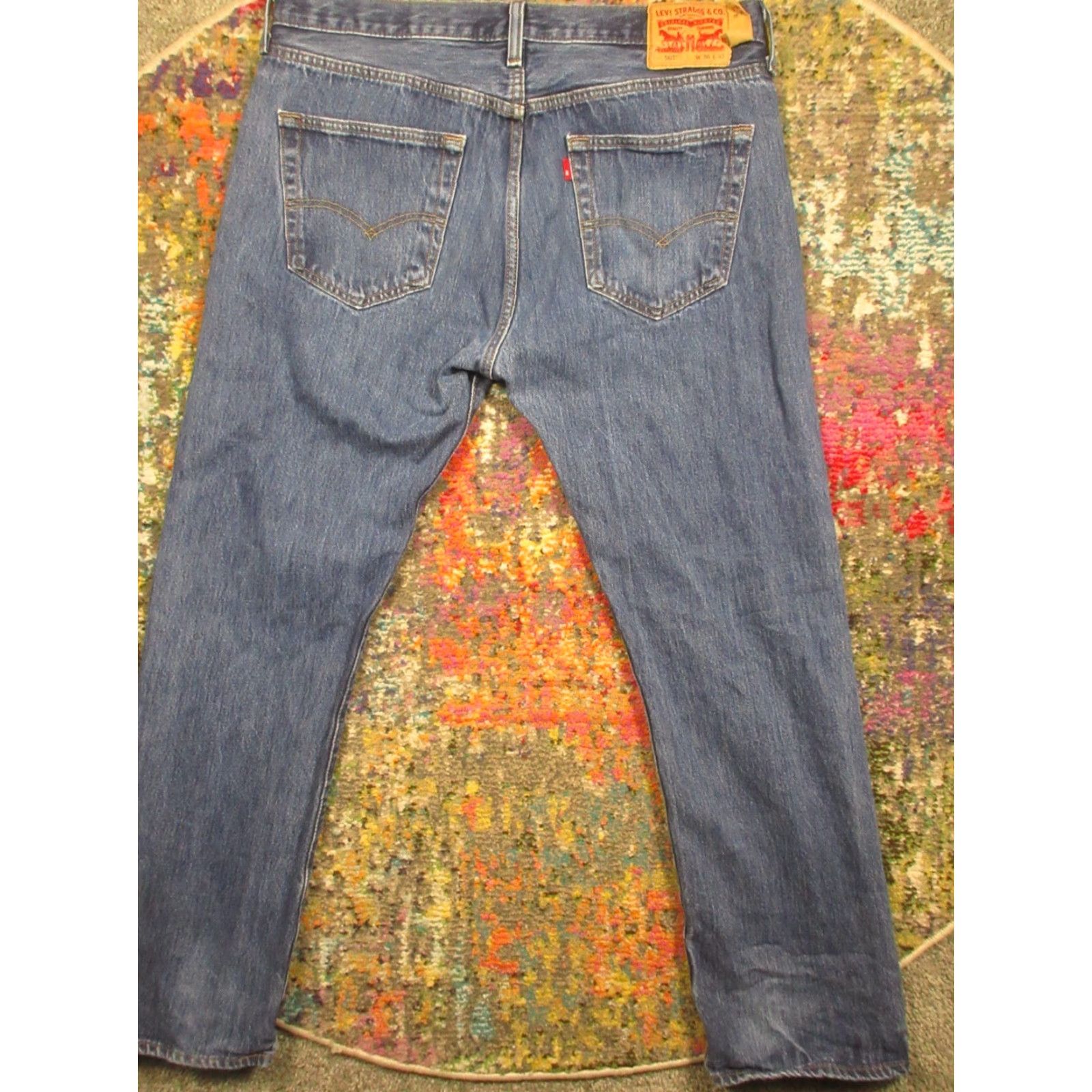 Levi's VINTAGE Levis 501 Jeans 36x32 Original Fit Denim Pants Mens Blue Button Fly 5-Pocket Classic Straight Size US 36 / EU 52 - 2 Thumbnail